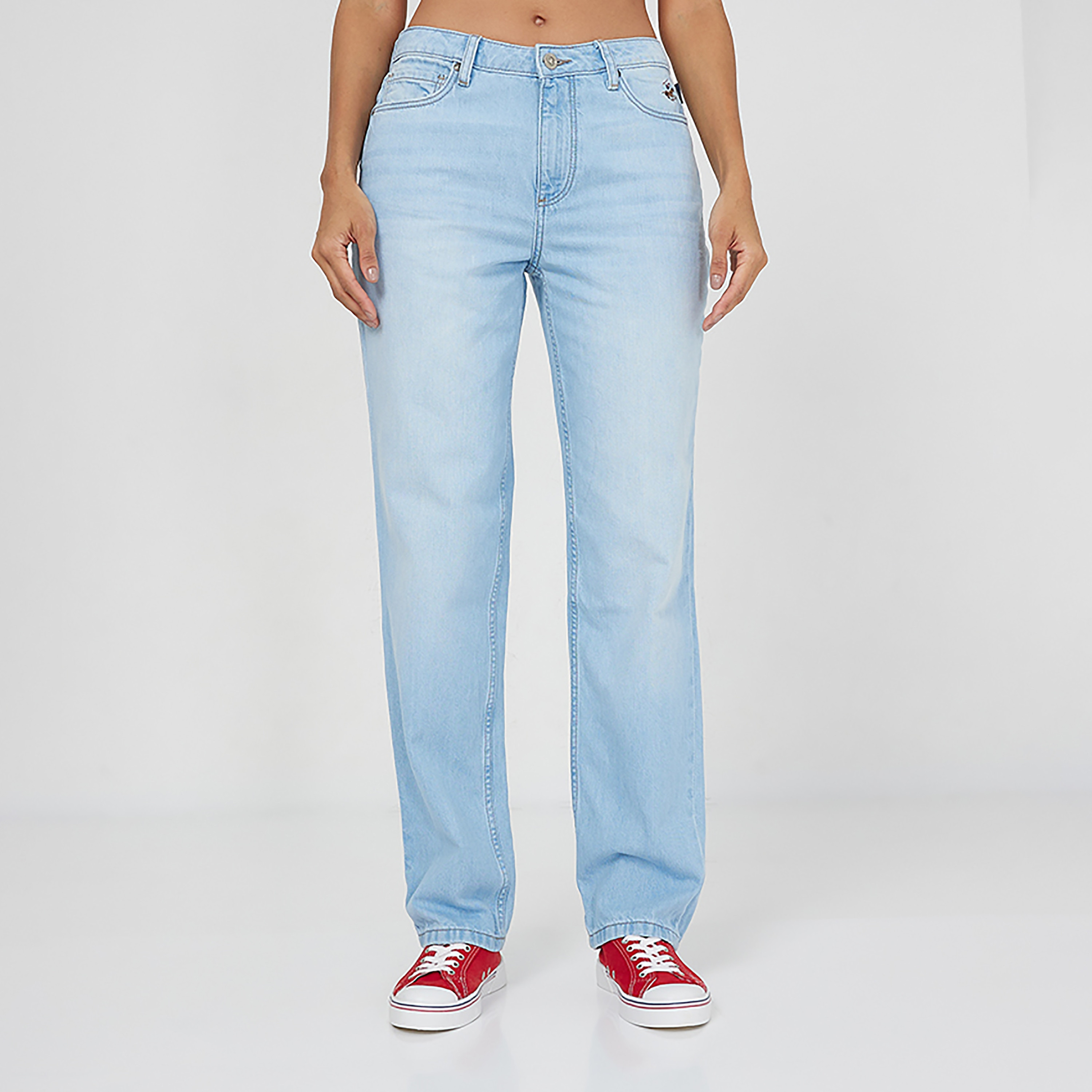 بنطال جينز بقصة ضيقة ومتوسط الارتفاع من بيفرلي هيلز بولو كلوب-women-clothing-bottoms-jeans-image-1