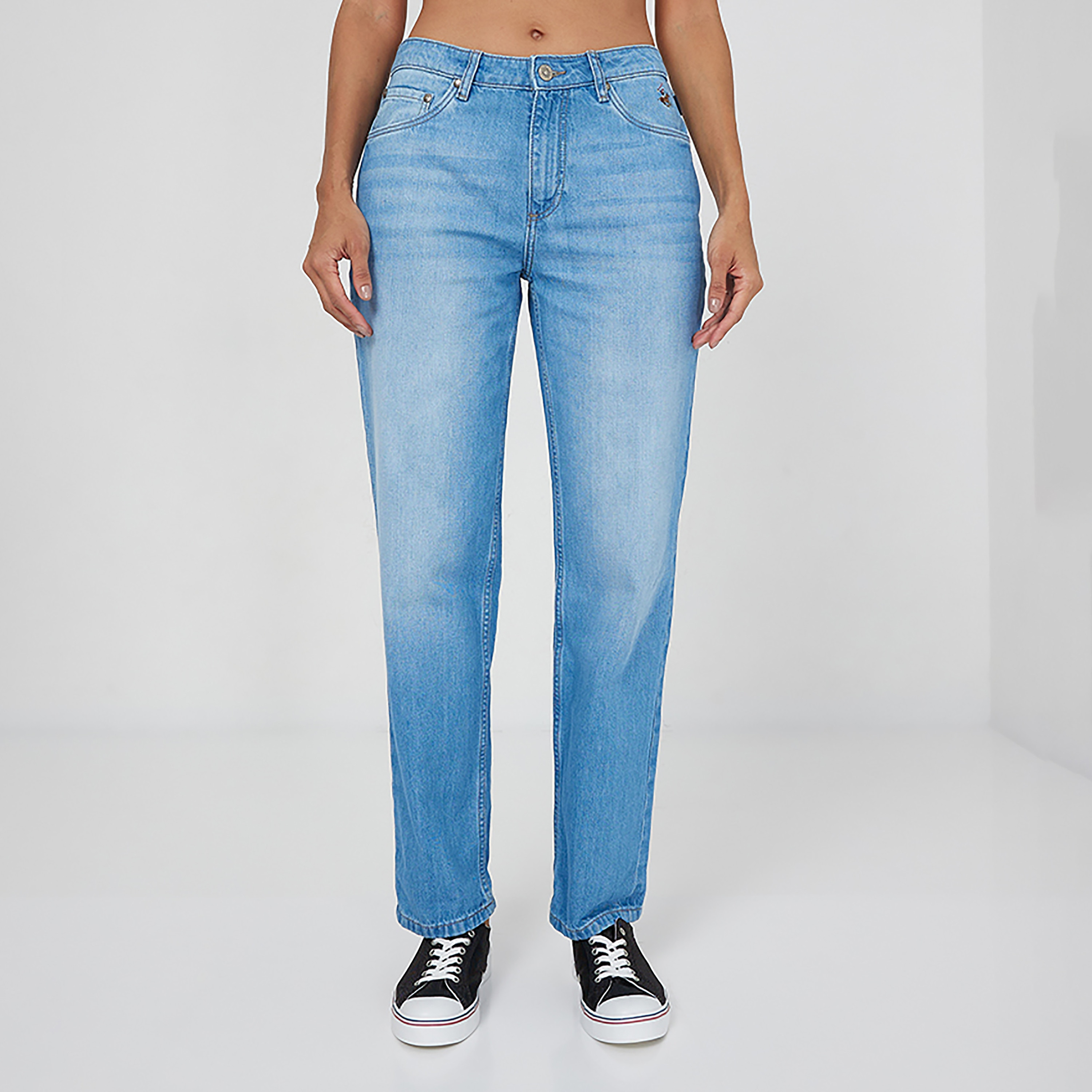 Beverly Hills Polo Club Slim Fit Faded Mid Rise Jeans-women-clothing-bottoms-jeans-image-1
