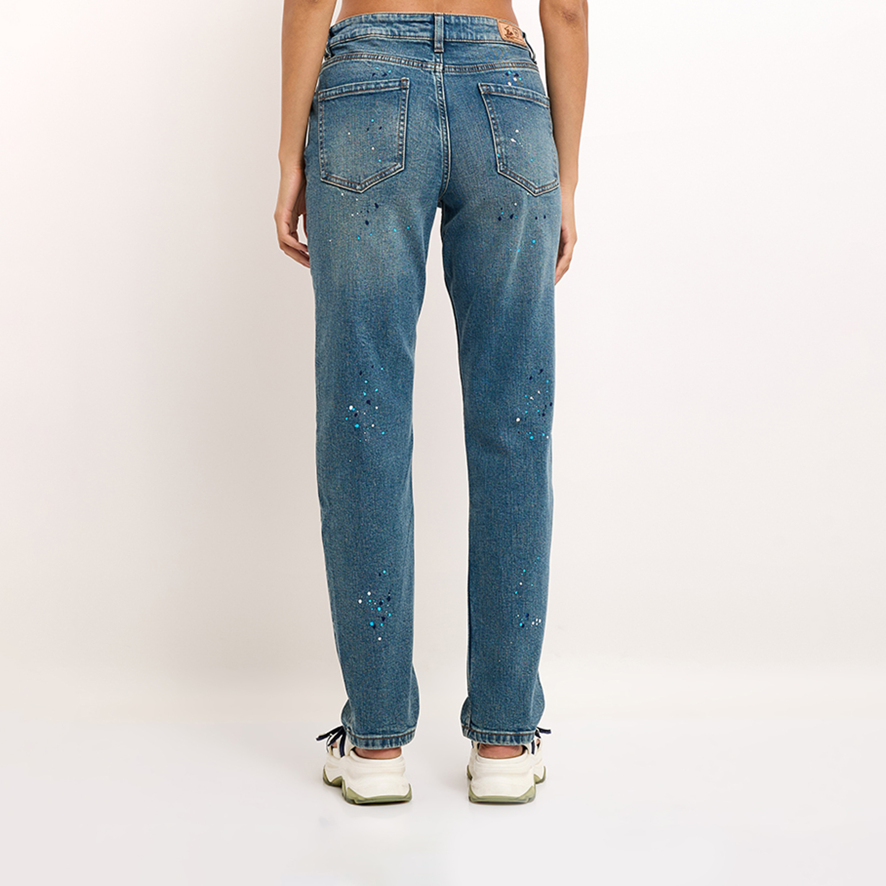 بيفرلي هيلز كلوب-  بنطلون جينز نسائي مستقيم بارتفاع متوسط-women-clothing-bottoms-jeans-image-6