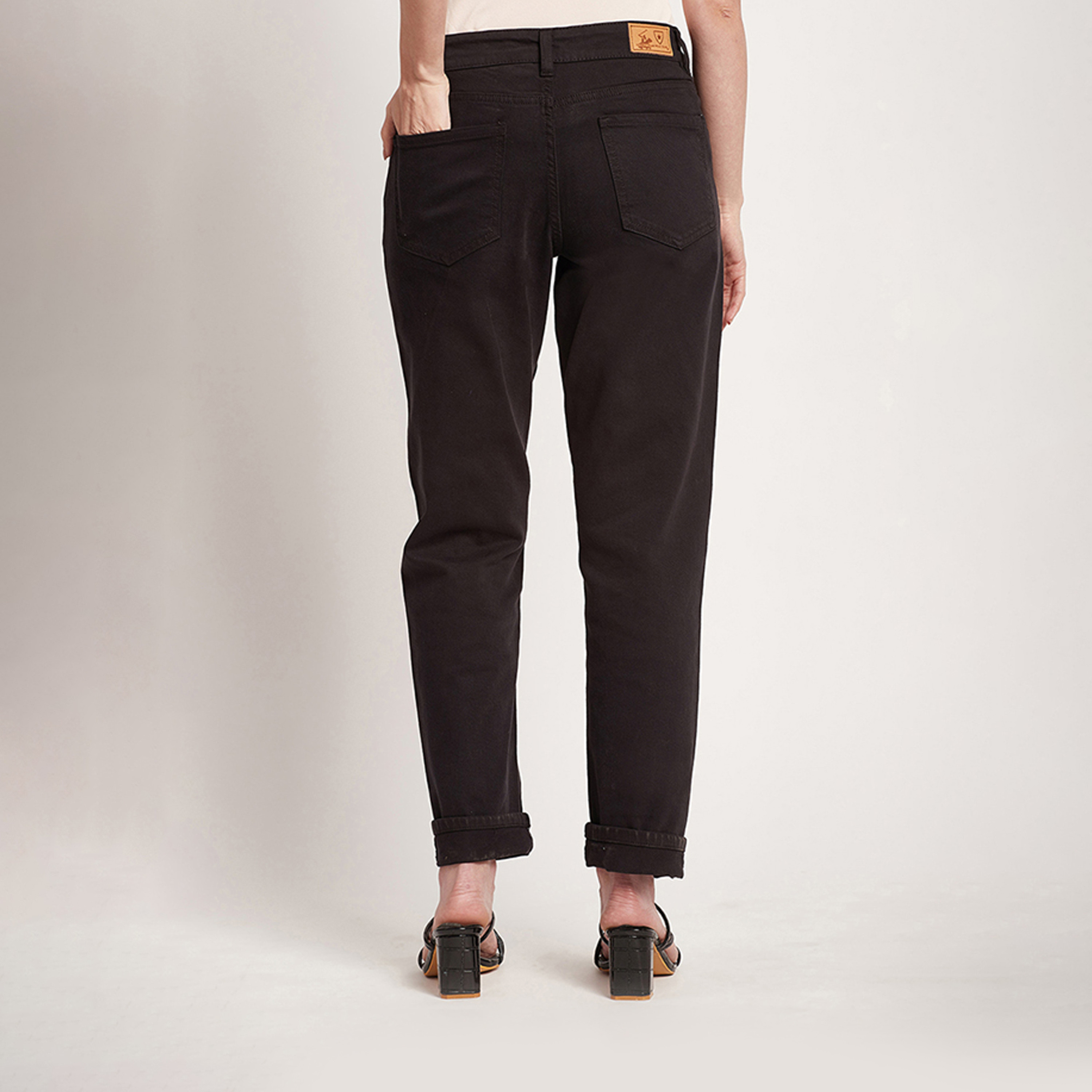 بيفرلي هيلز كلوب-  بنطلون جينز نسائي مريح بارتفاع متوسط-women-clothing-bottoms-jeans-image-4