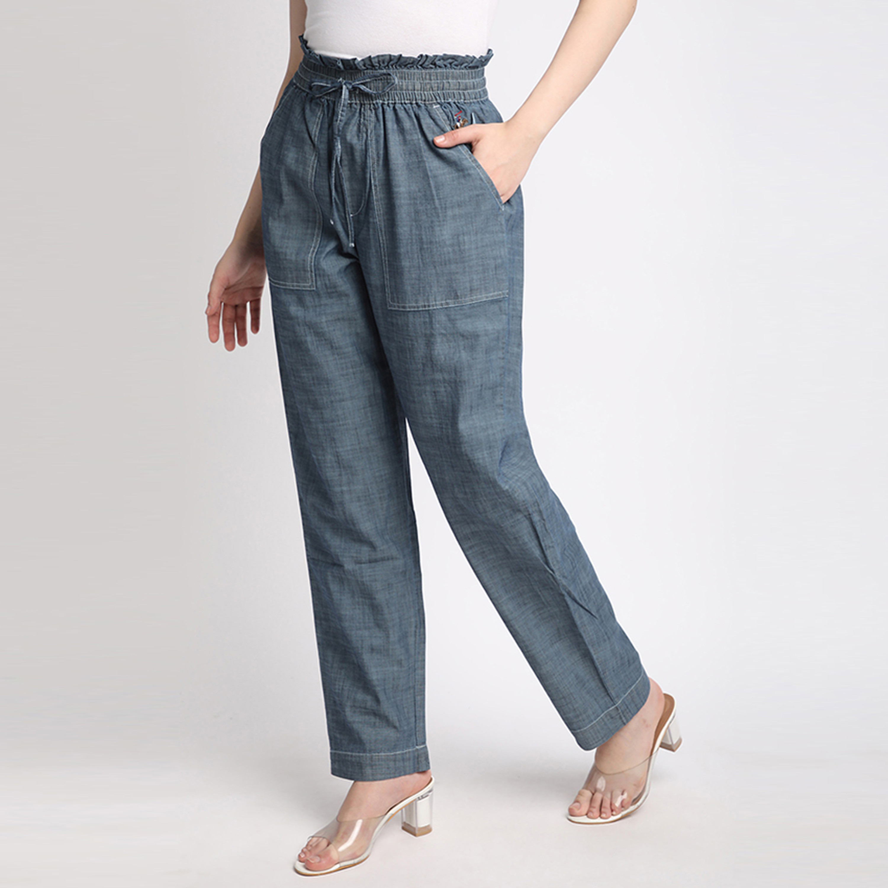 بنطال بيفرلي هيلز بولو كلوب للسيدات ذو خصر مرن وإغلاق برباط-women-clothing-bottoms-trousers-image-2