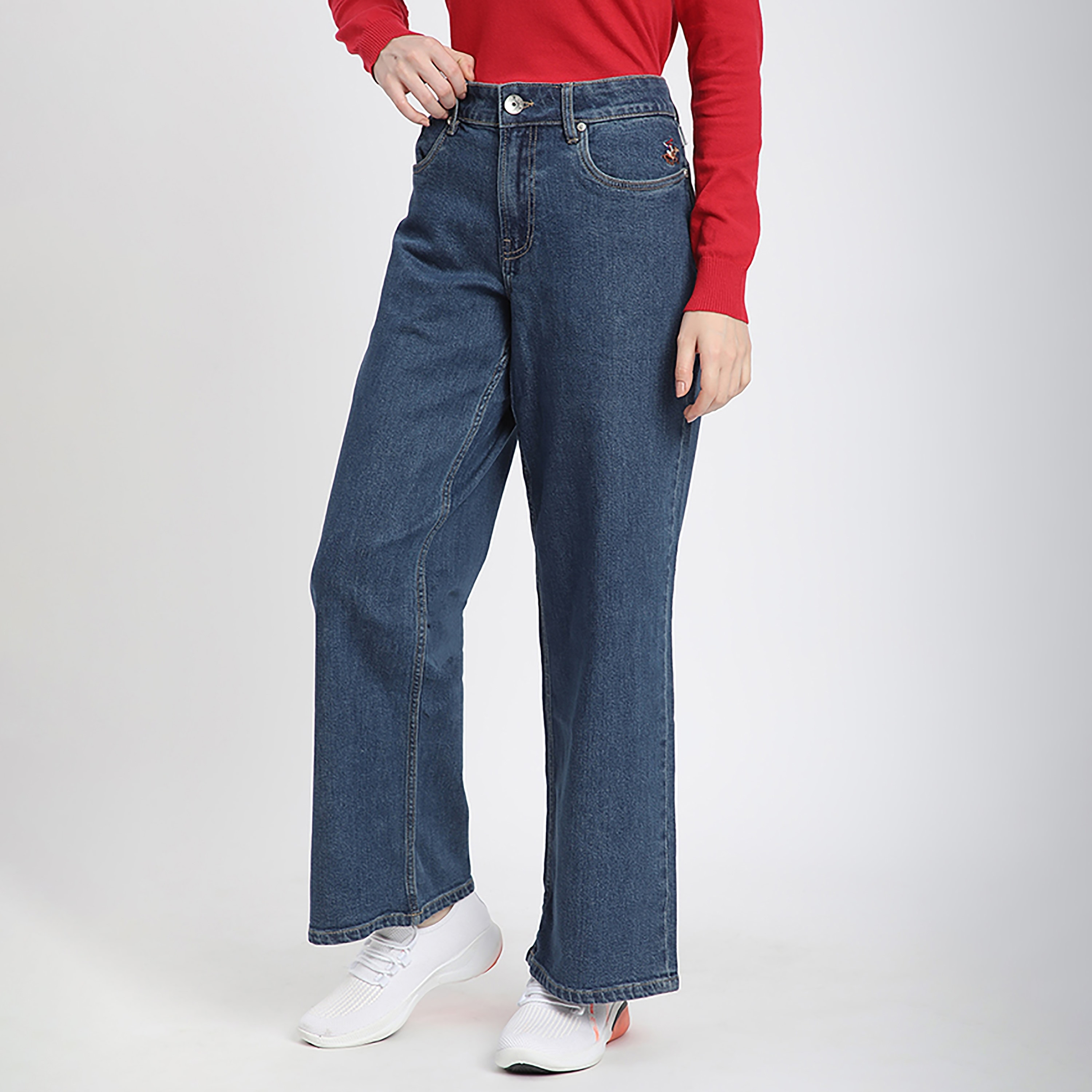 Beverly Hills Polo Club Wide Leg 5-Pockets High-Rise Women's Jeans-women-clothing-bottoms-jeans-image-2