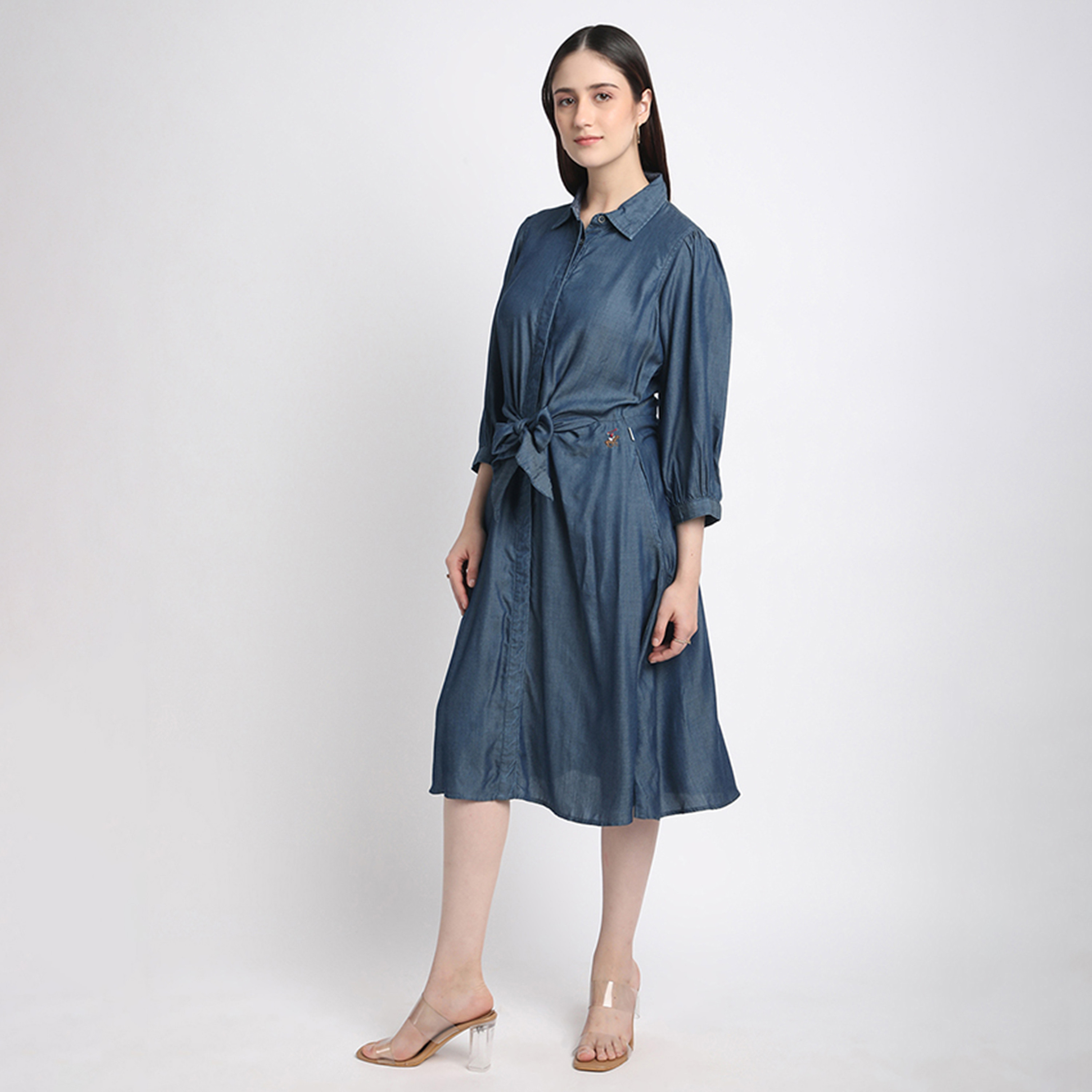 Beverly Hills Polo Club Plain Collared Long-Sleeve Midi Dress-PROMO_CP_BHPC_101125-image-2