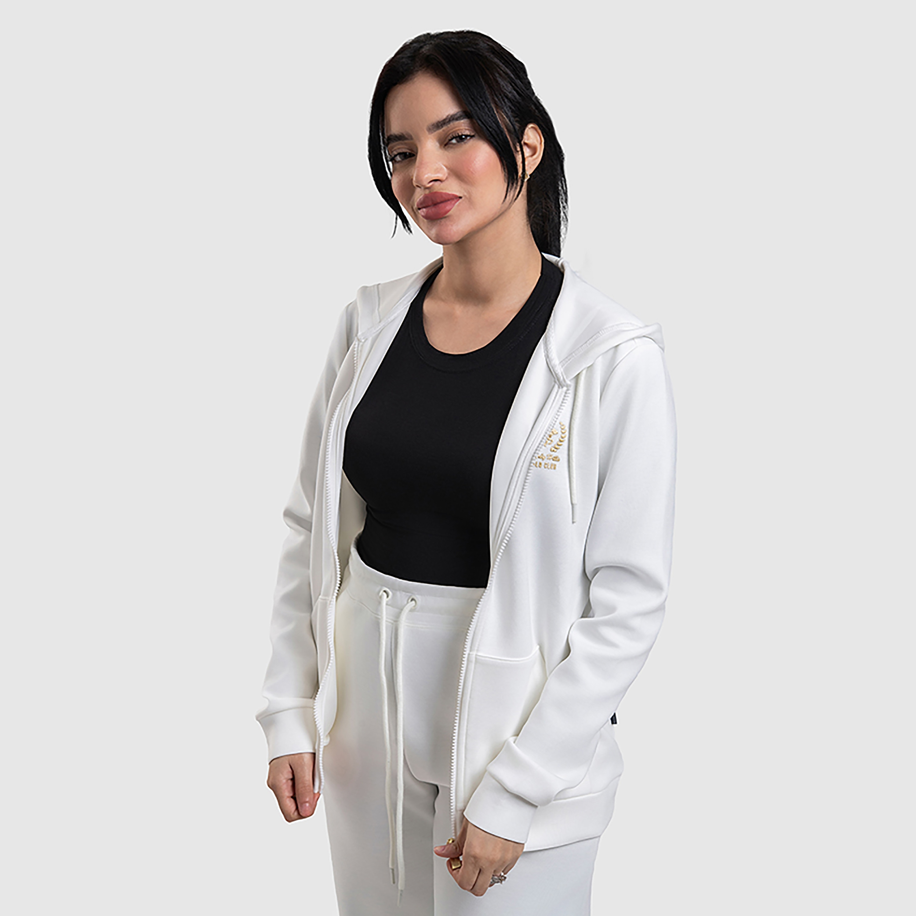 Beverly Hills Polo Club Logo Hooded Neck Long Sleeves Women's Zip Through Hoodie-women-clothing-hoodiesandsweatshirts-hoodies-image-2