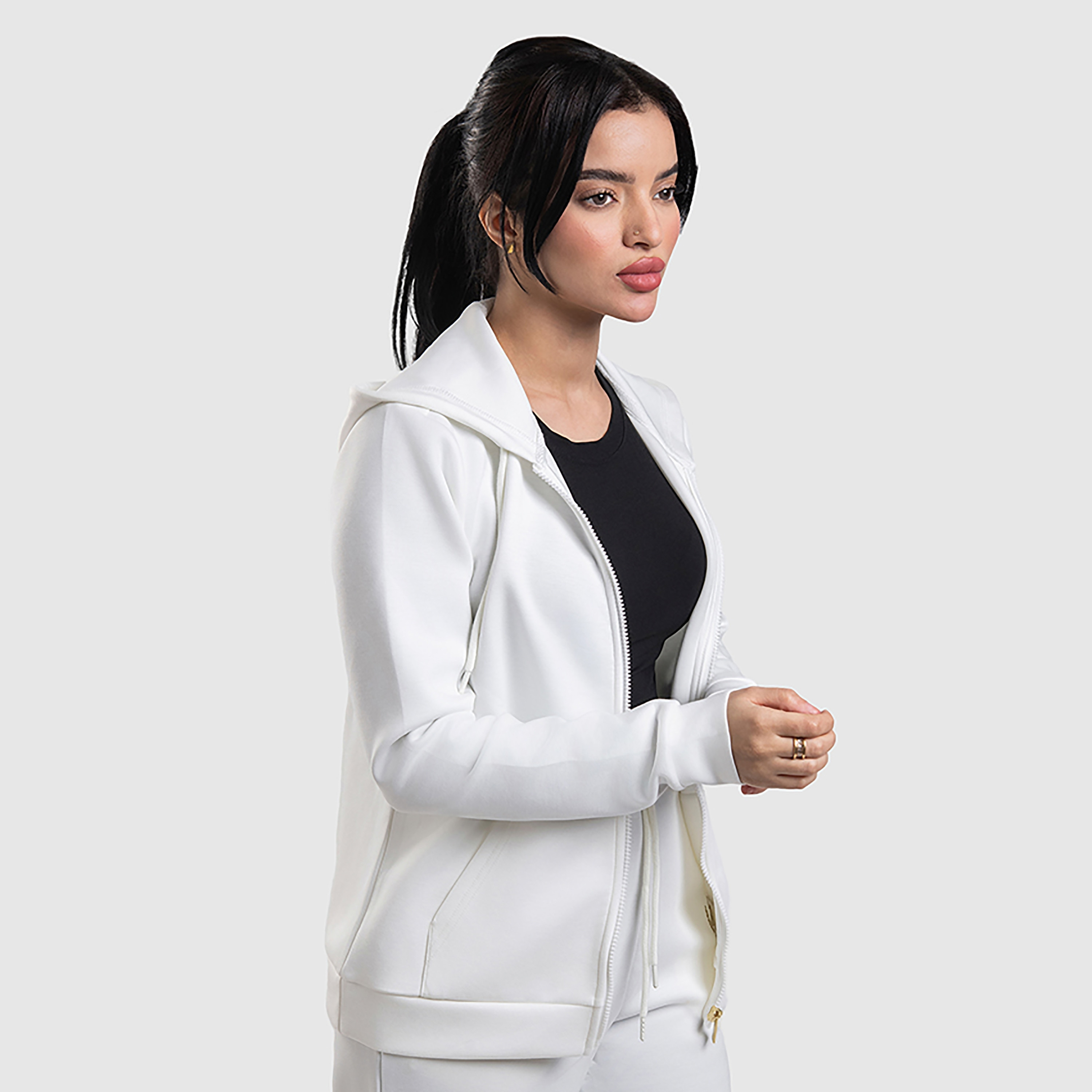 Beverly Hills Polo Club Logo Hooded Neck Long Sleeves Women's Zip Through Hoodie-women-clothing-hoodiesandsweatshirts-hoodies-image-3