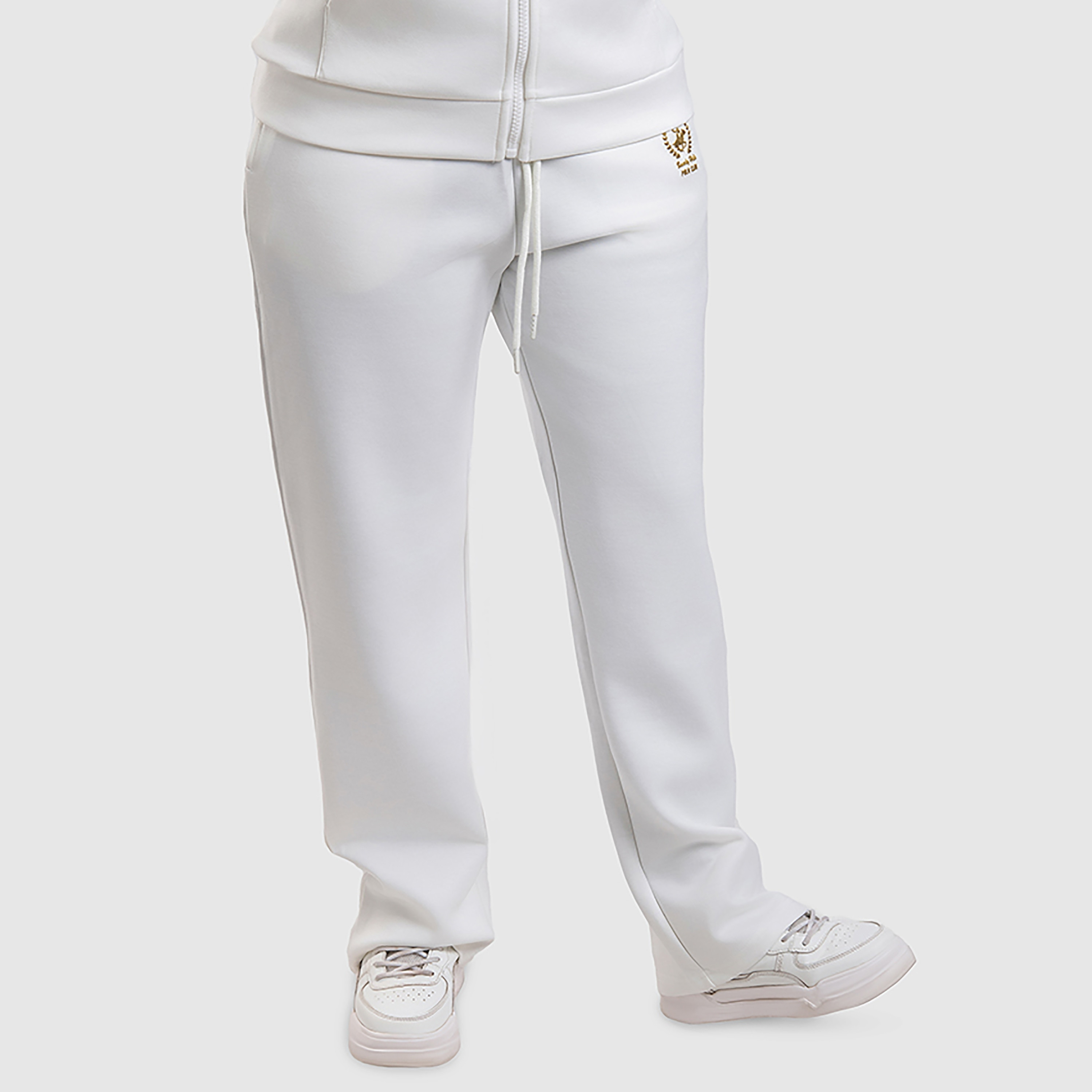 بنطال رياضي نسائي برباط وخصر متوسط الارتفاع مع شعار من بيفرلي هيلز بولو كلوب-women-clothing-bottoms-joggers-image-10