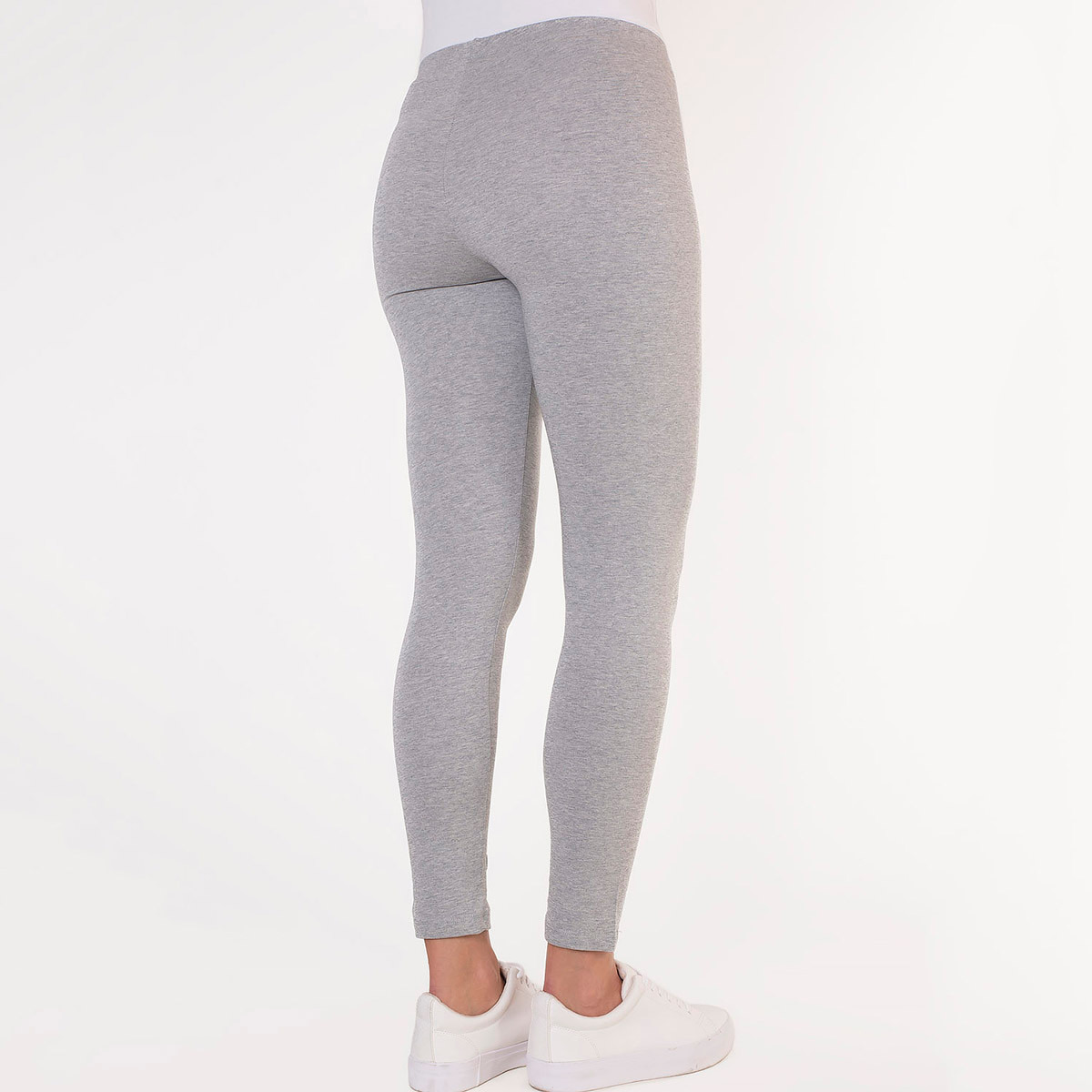 Beverly Hills Polo Club Women Grey Solid Elasticated Waist Leggings-women-clothing-bottoms-leggings-image-2