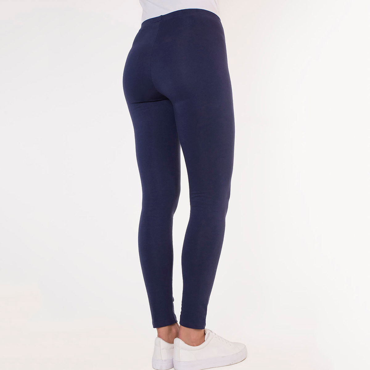 طماق بخصر مطاطي من بيفرلي هيلز بولو كلوب سادة مع لون أزرق كحلي للنساء-women-clothing-bottoms-leggings-image-2