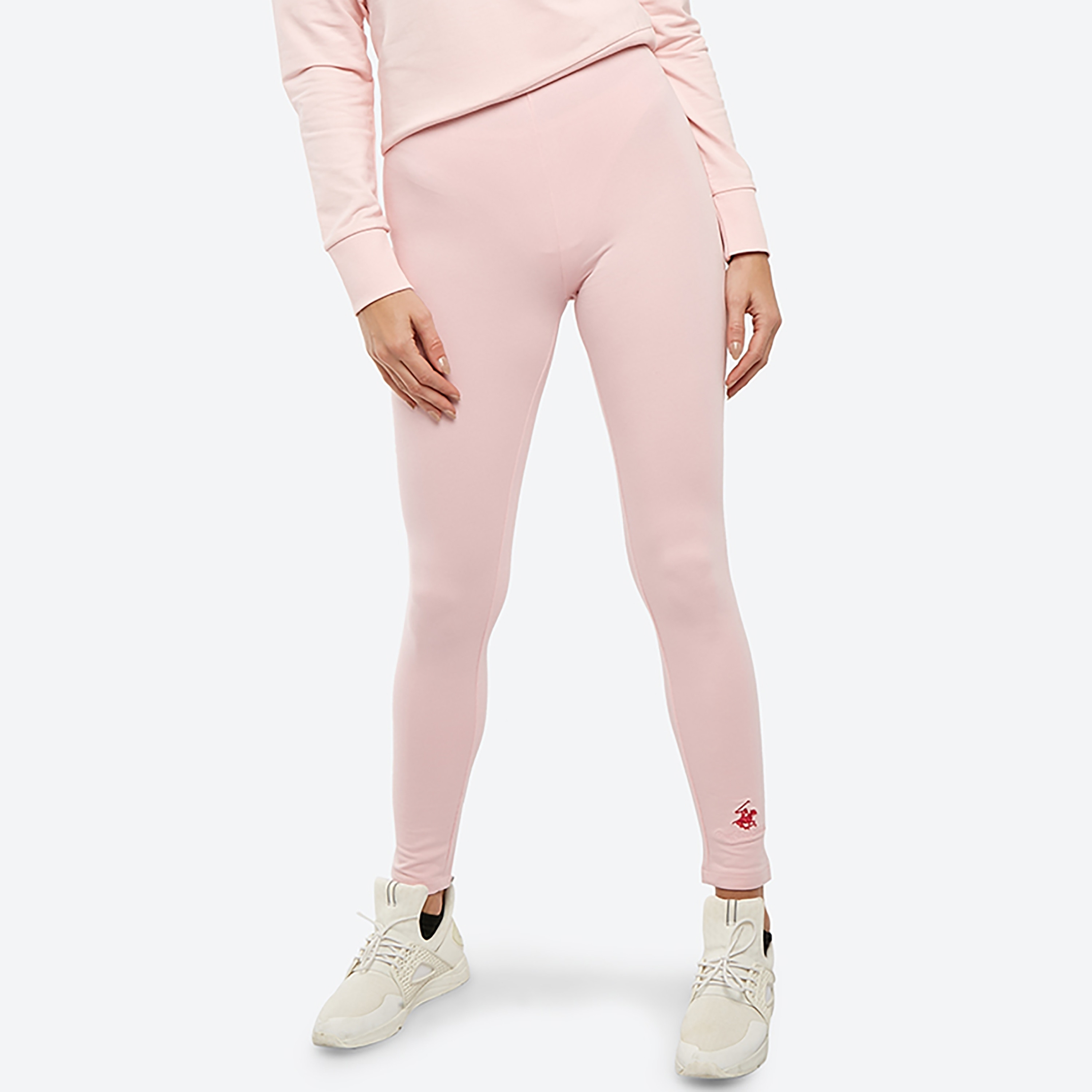 بنطلون ضيق مطاطي سادة بخصر مرتفع للنساء من بيفرلي هيلز بولو كلوب-women-clothing-bottoms-leggings-image-1