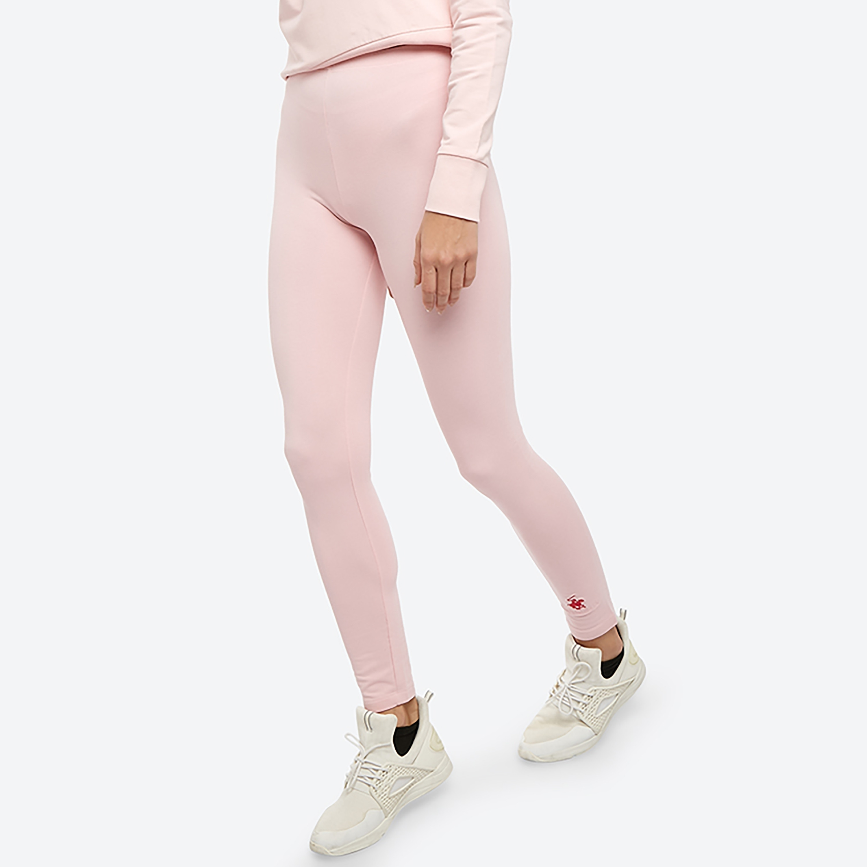 Beverly Hills Polo Club Plain High-Rise Elastic Women's Leggings-women-clothing-bottoms-leggings-image-2