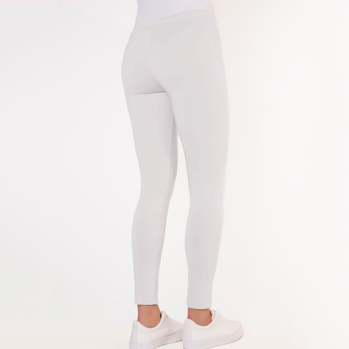 Beverly Hills Polo Club Women White Solid Elasticated Waist Leggings-women-clothing-bottoms-leggings-image-2