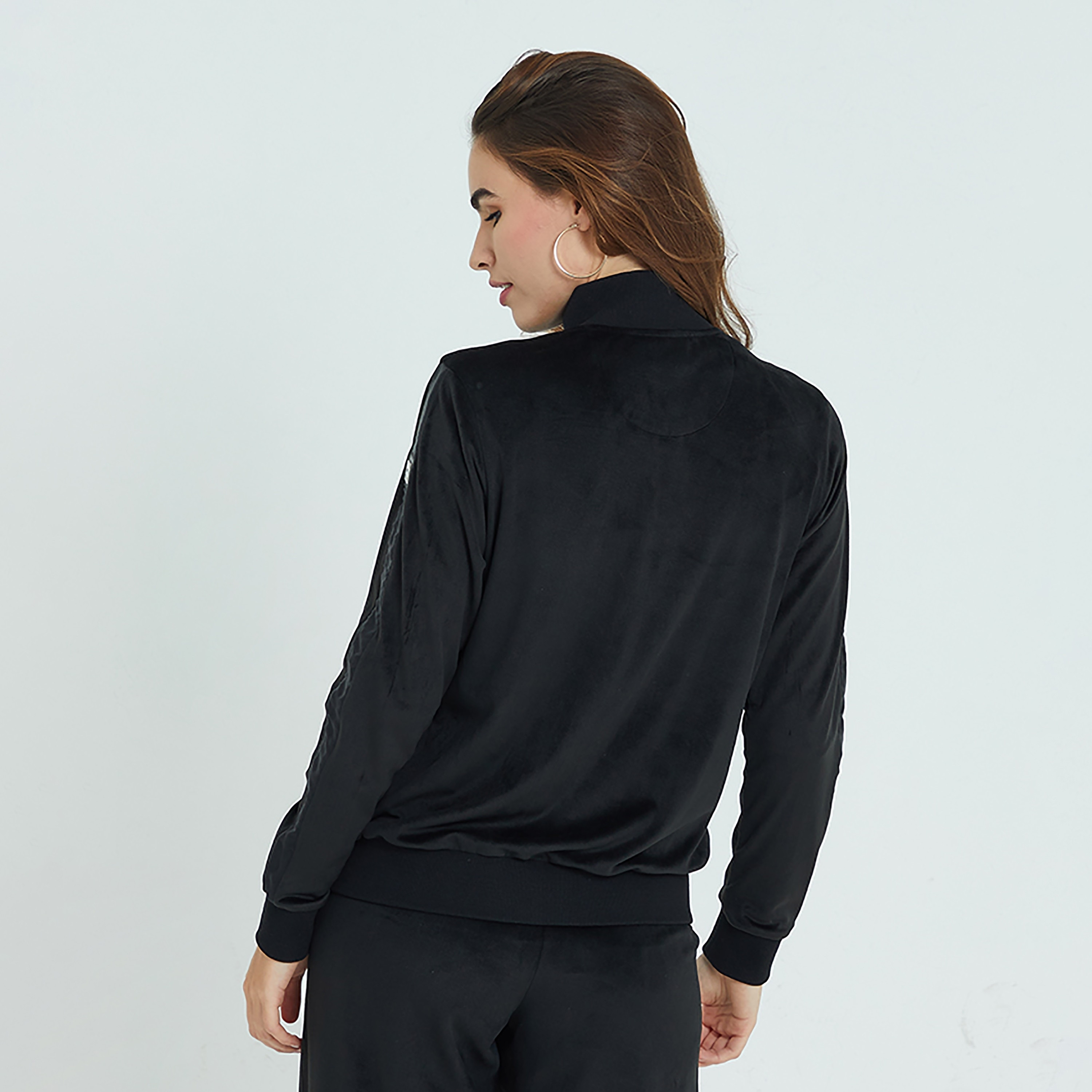 Beverly Hills Polo Club Plain with Stripe Detail High Neck Long Sleeves Women's Sweatshirt-women-clothing-hoodiesandsweatshirts-sweatshirts-image-4