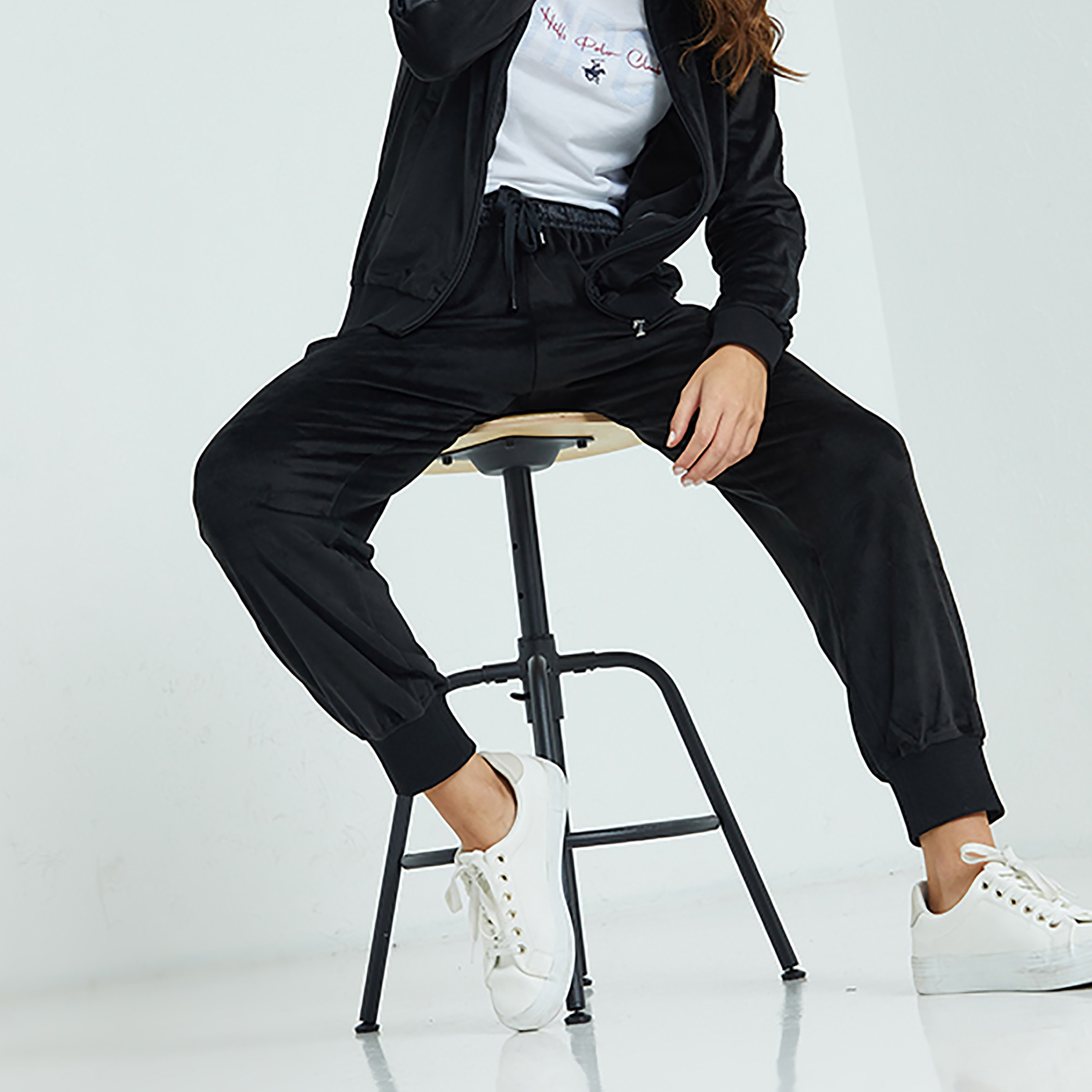 Beverly Hills Polo Club Plain Mid-Rise Jogger-women-clothing-bottoms-joggers-image-1