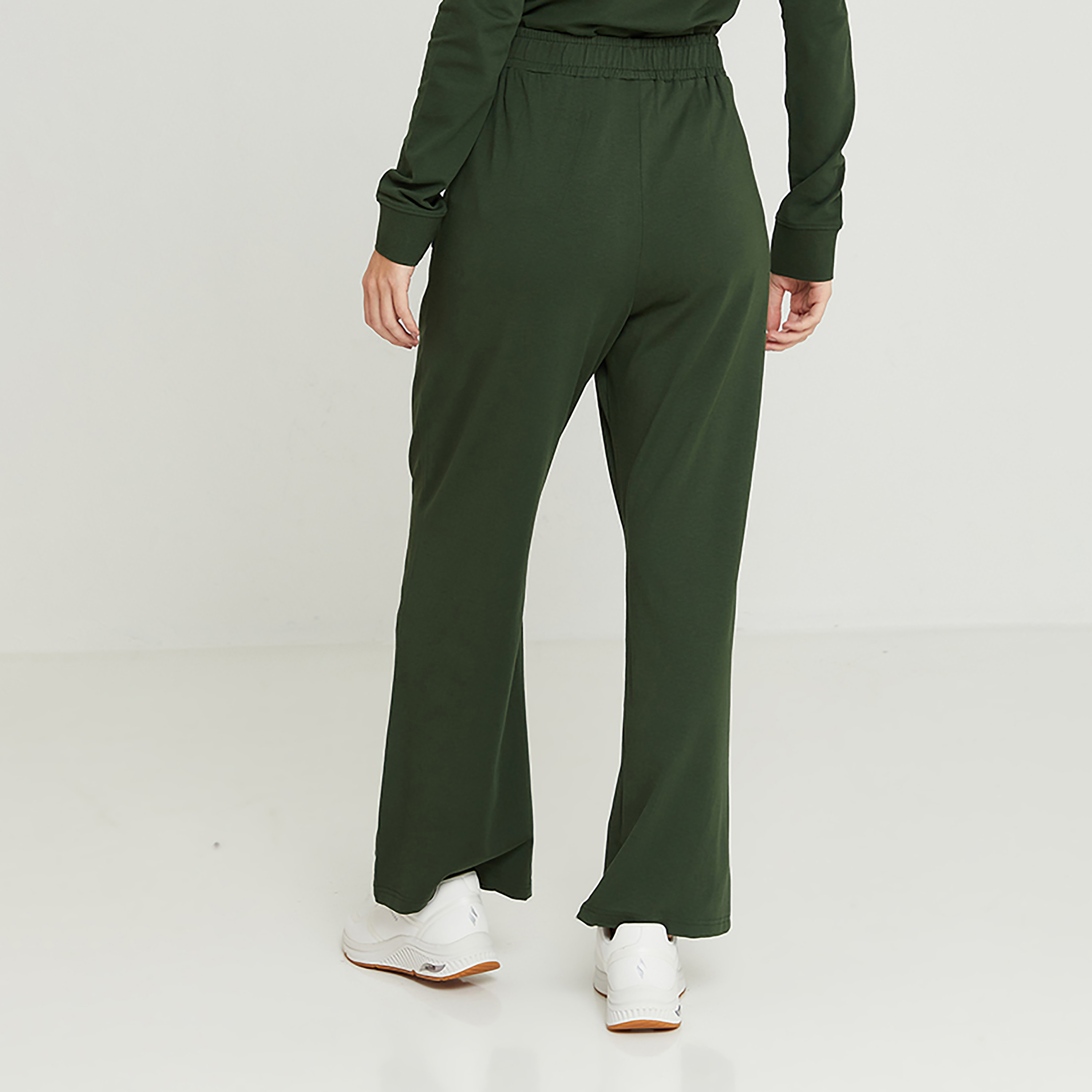 Beverly Hills Polo Club Plain High-Rise Elasticated Waist Women's Trousers-women-clothing-bottoms-trousers-image-4