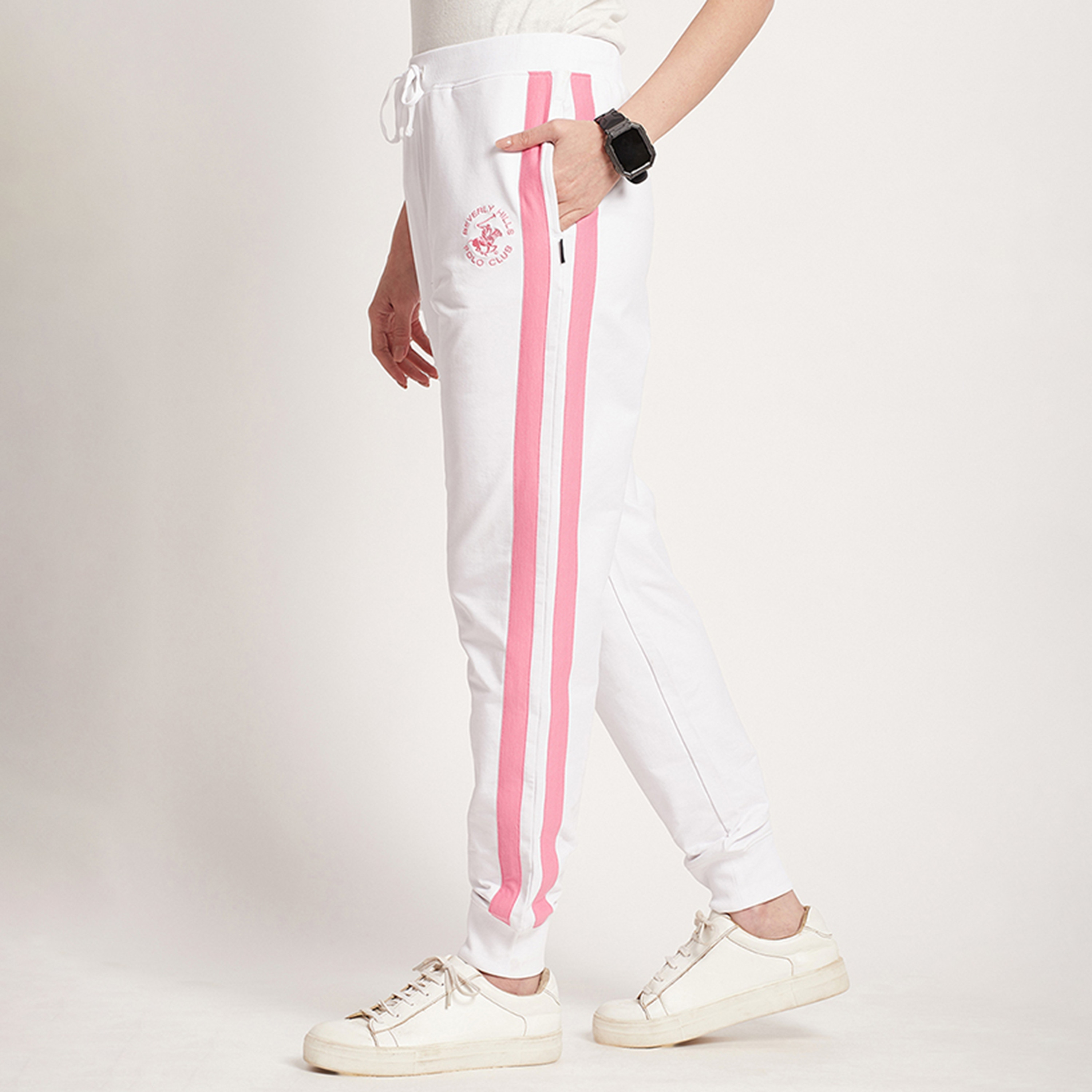 بنطلون بيفرلي هيلز بولو كلوب بخصر متوسط مع شعار الماركة برباط-women-clothing-bottoms-joggers-image-2