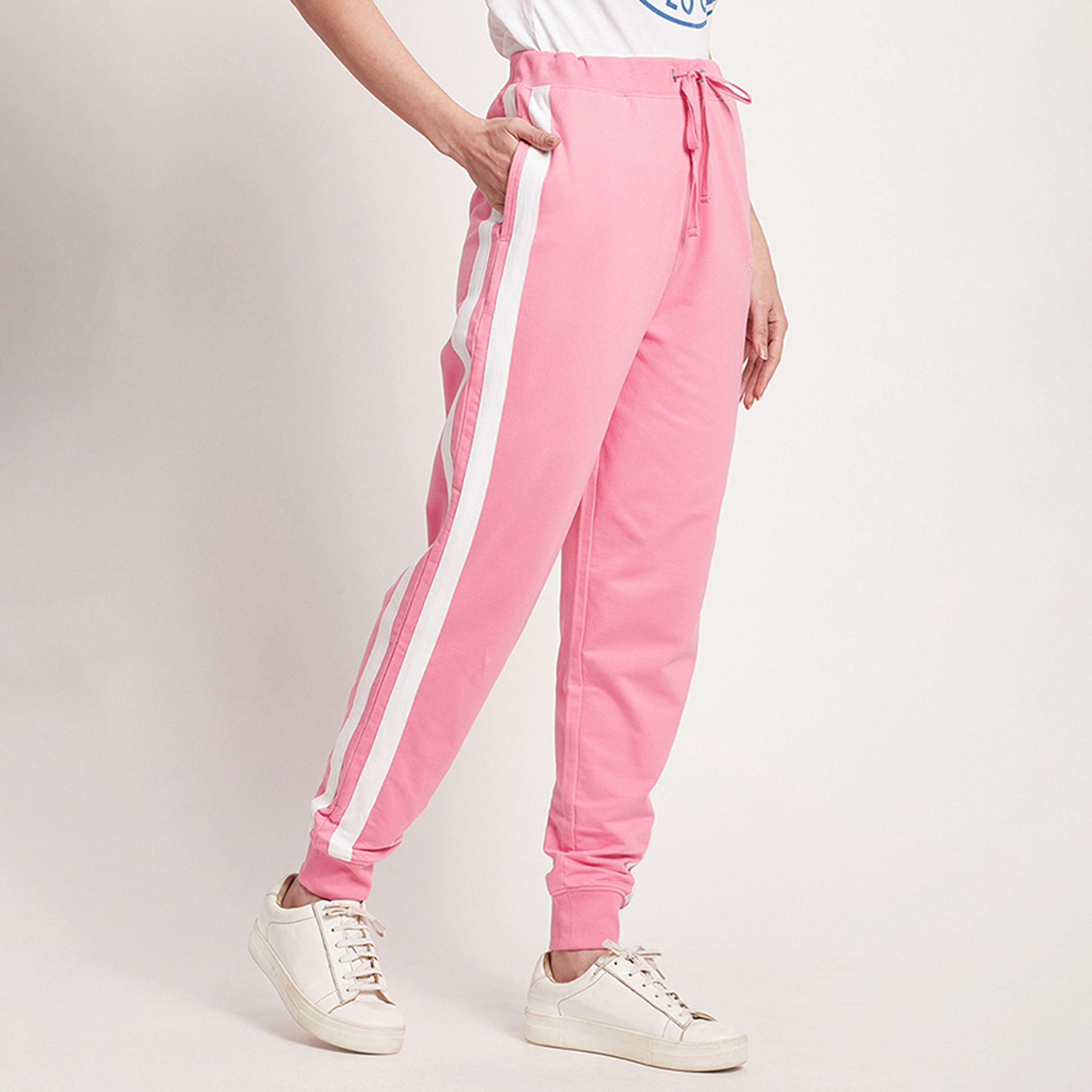 Beverly Hills Polo Club Logo Mid Waist Drawstring Joggers-women-clothing-bottoms-joggers-image-3