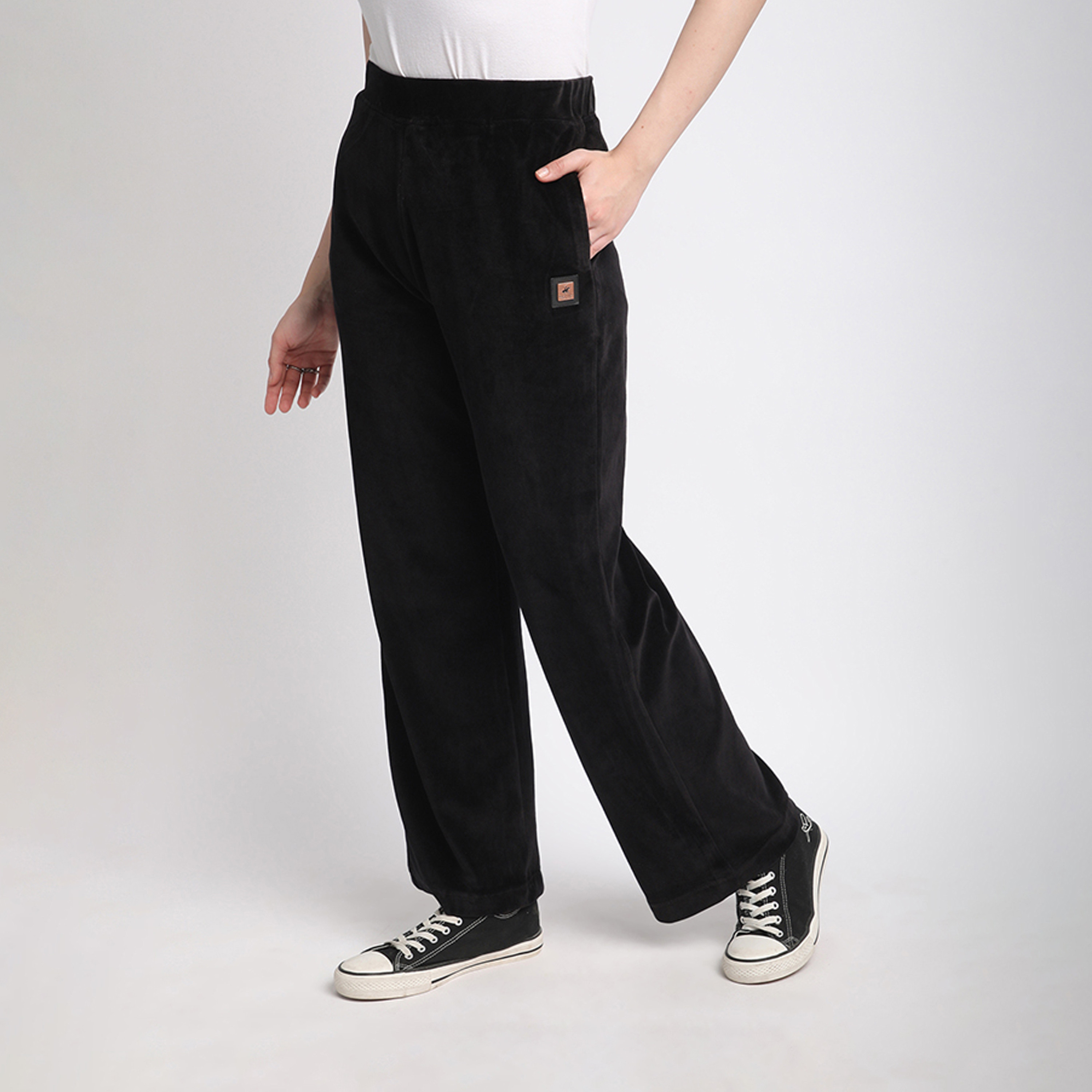 Beverly Hills Polo Club Solid Flexi Waist Wide Leg Pants-women-clothing-bottoms-joggers-image-2