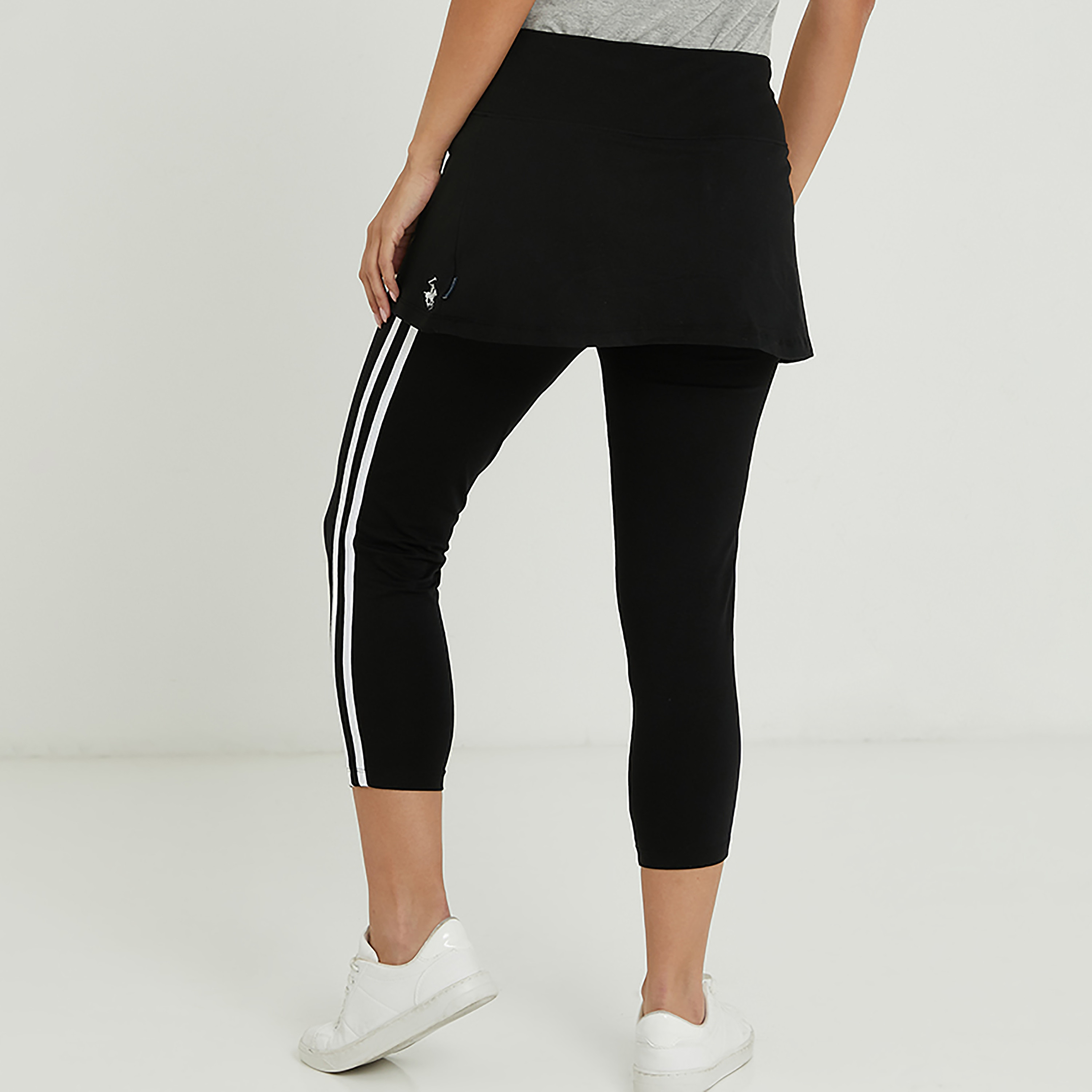 بنطلون كابري منسوج مخطط بخصر متوسط الارتفاع من بيفرلي هيلز بولو كلوب -women-clothing-bottoms-trousers-image-4