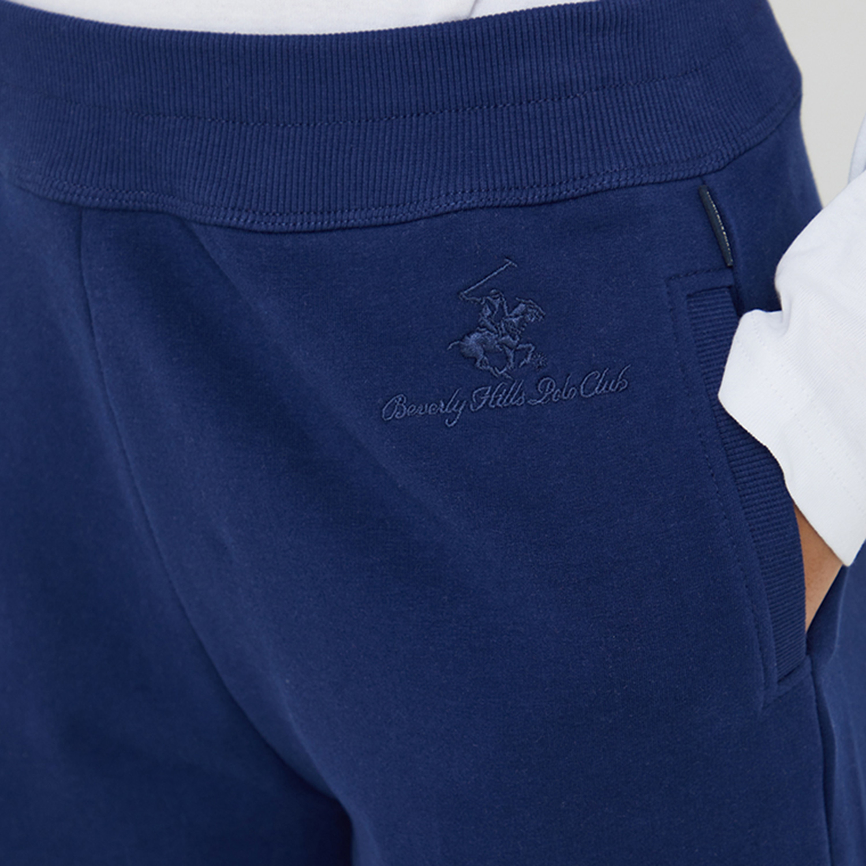 بنطلون نسائي قصير سادة بخصر مطاطي من بيفرلي هيلز بولو كلوب-women-clothing-bottoms-trousers-image-3