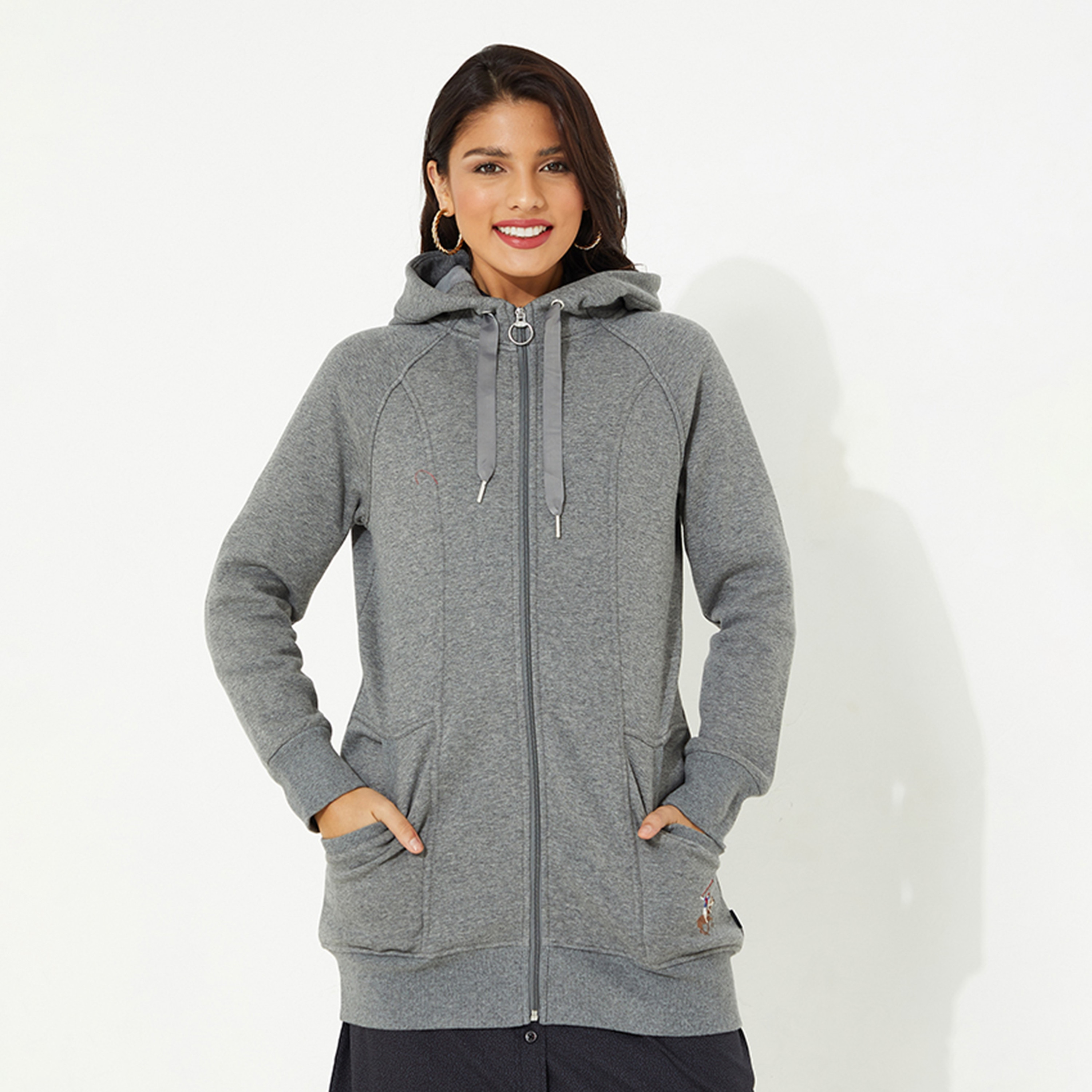 بيفرلي هيلز بولو كلوب-  هودي صوف نسائي سادة بسحّاب-women-clothing-hoodiesandsweatshirts-hoodies-image-5