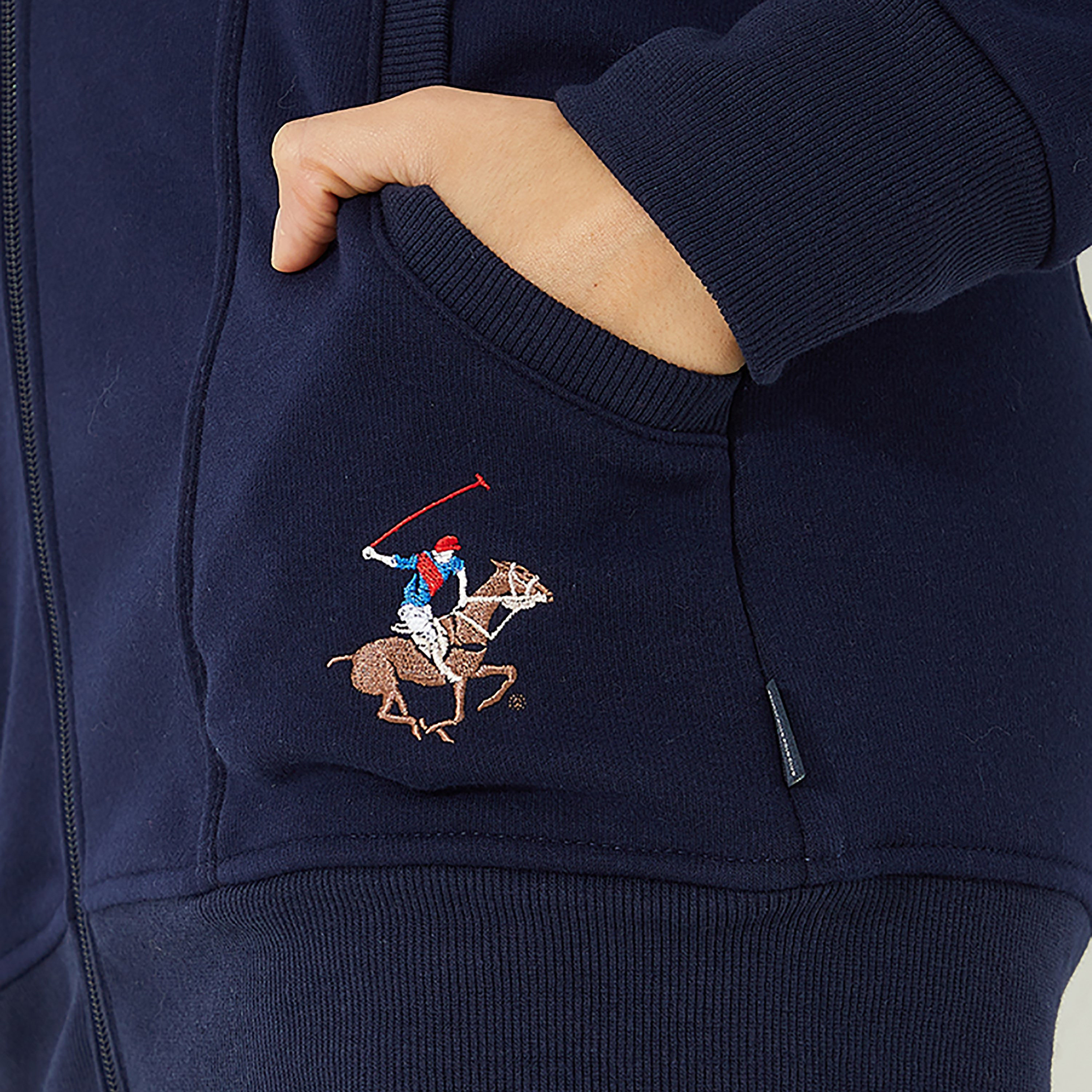 بيفرلي هيلز بولو كلوب-  هودي صوف نسائي سادة بسحّاب-women-clothing-hoodiesandsweatshirts-hoodies-image-3