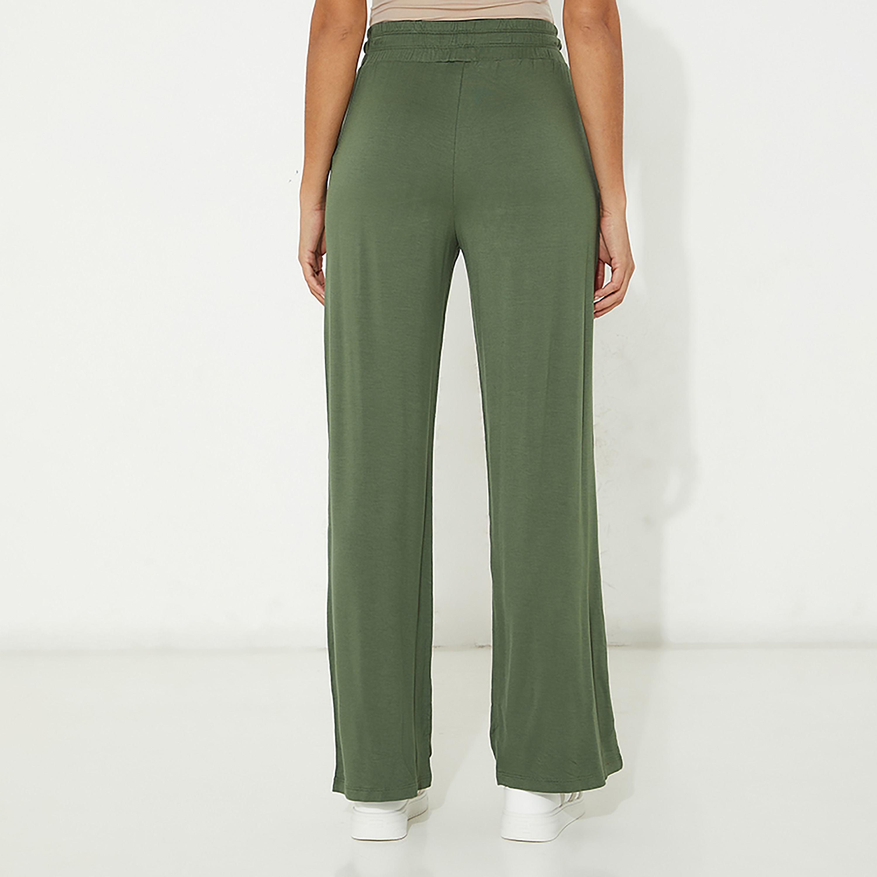 Beverly Hills Polo Club Plain Mid-Rise Palazzos-women-clothing-bottoms-joggers-image-4