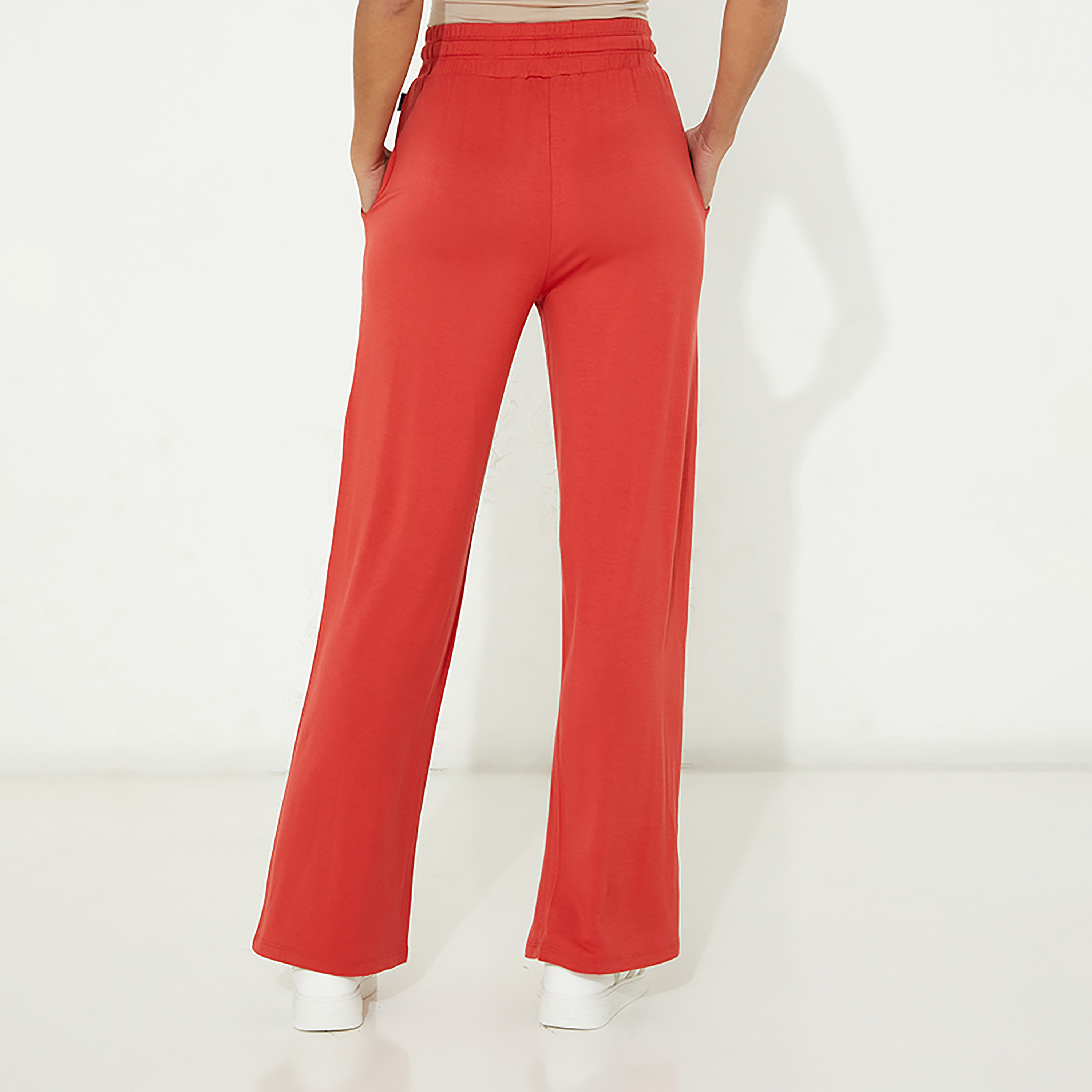 Beverly Hills Polo Club Plain Mid-Rise Palazzos-women-clothing-bottoms-joggers-image-8