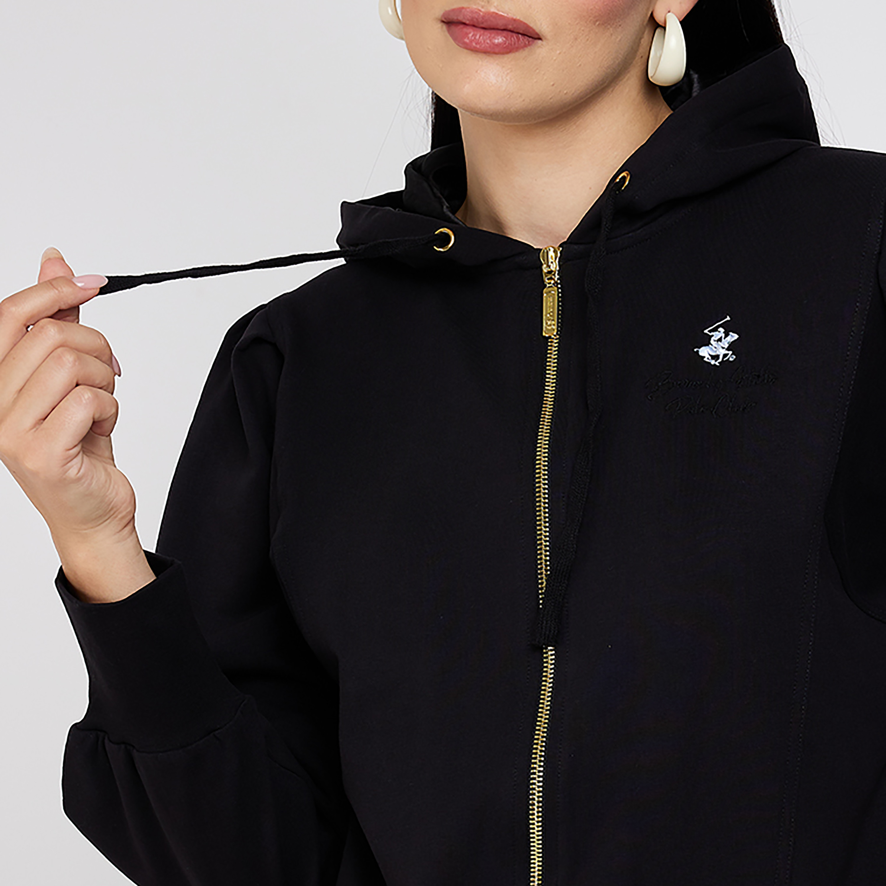  هودي مع لوجو بيفرلي هيلز بولو كلوب بسحاب كامل واكمام طويلة-women-clothing-hoodiesandsweatshirts-hoodies-image-3