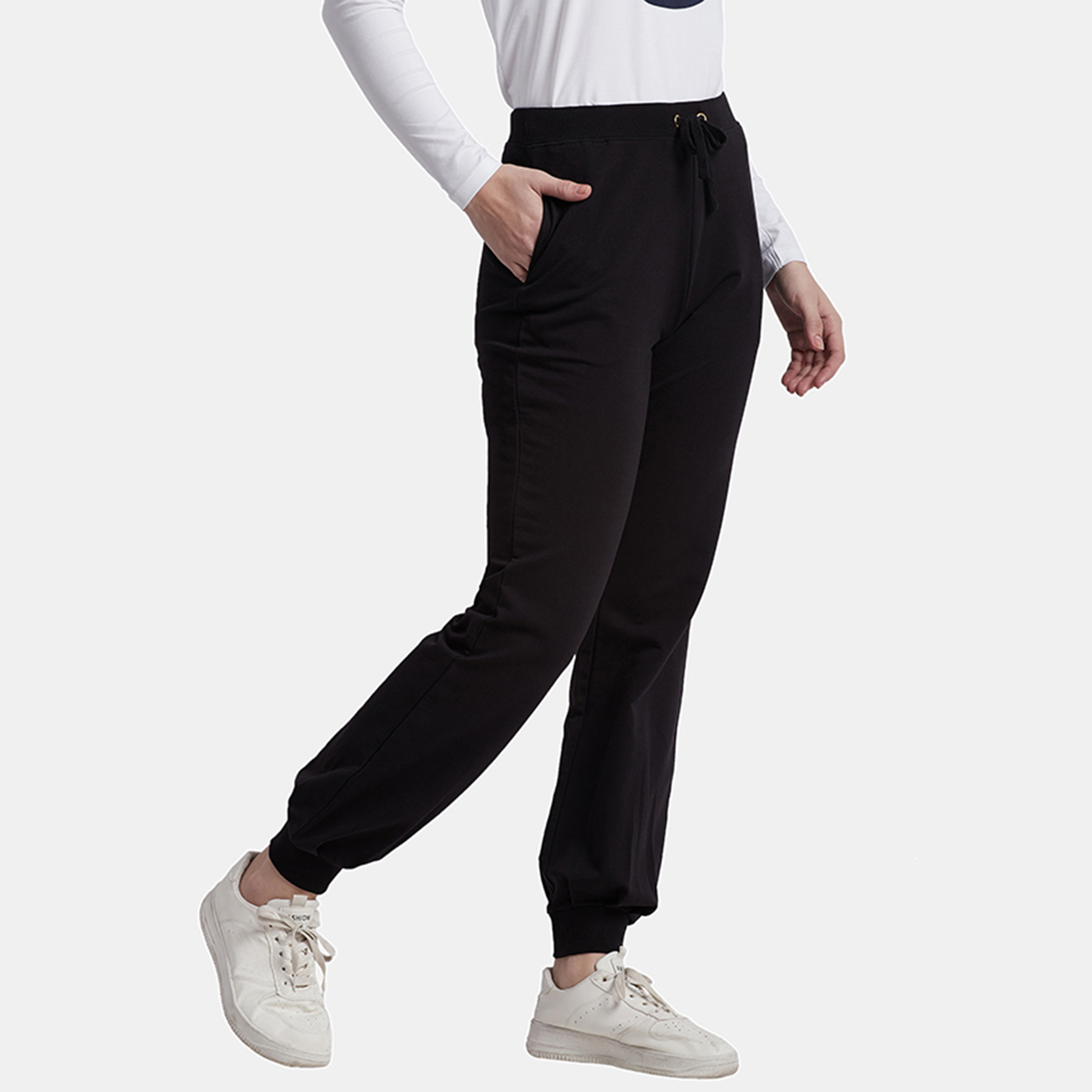 جوغرز من بيفرلي هيلز بولو كلوب برباط متوسط الارتفاع مع شعار-women-clothing-bottoms-joggers-image-1
