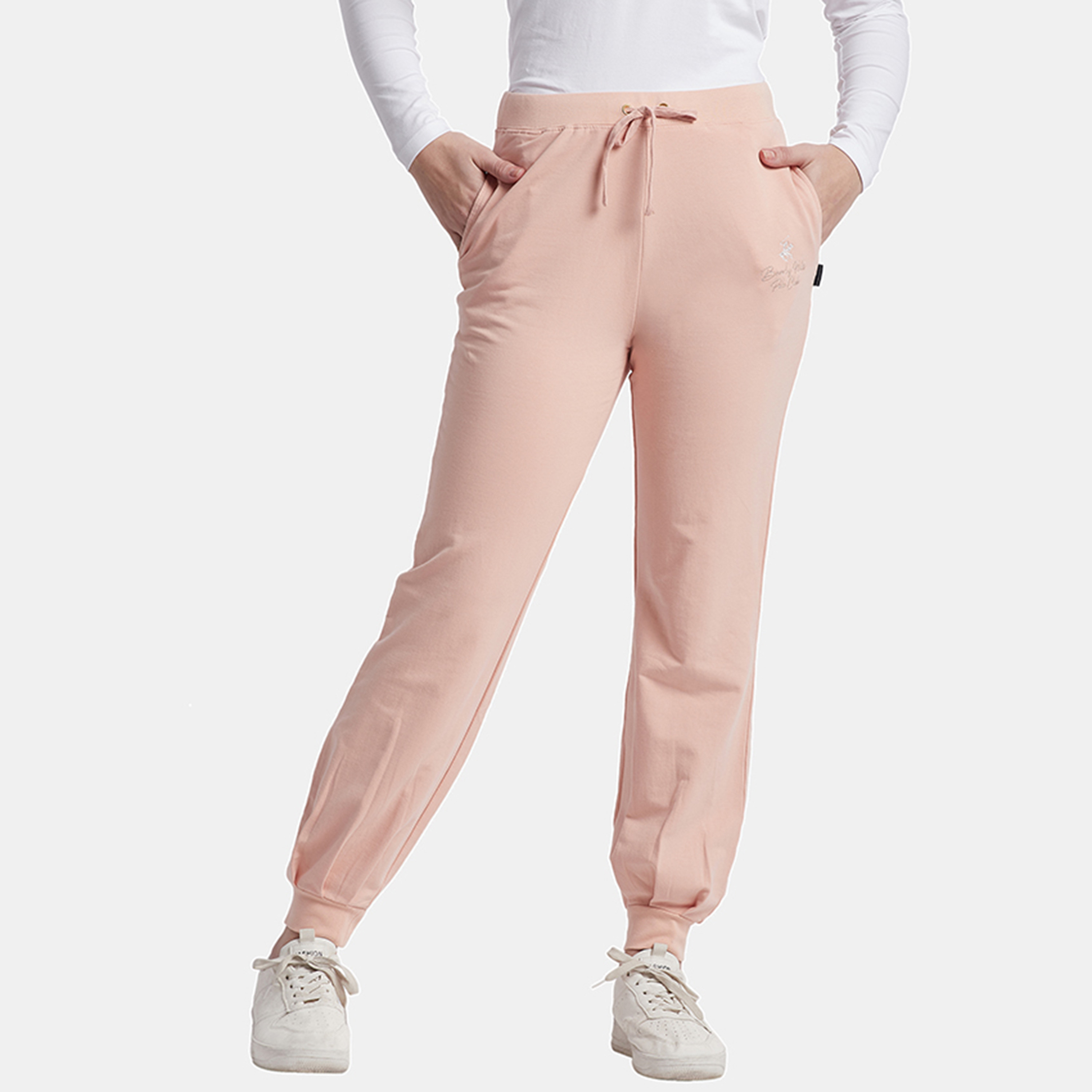 جوغرز من بيفرلي هيلز بولو كلوب برباط متوسط الارتفاع مع شعار-women-clothing-bottoms-joggers-image-5