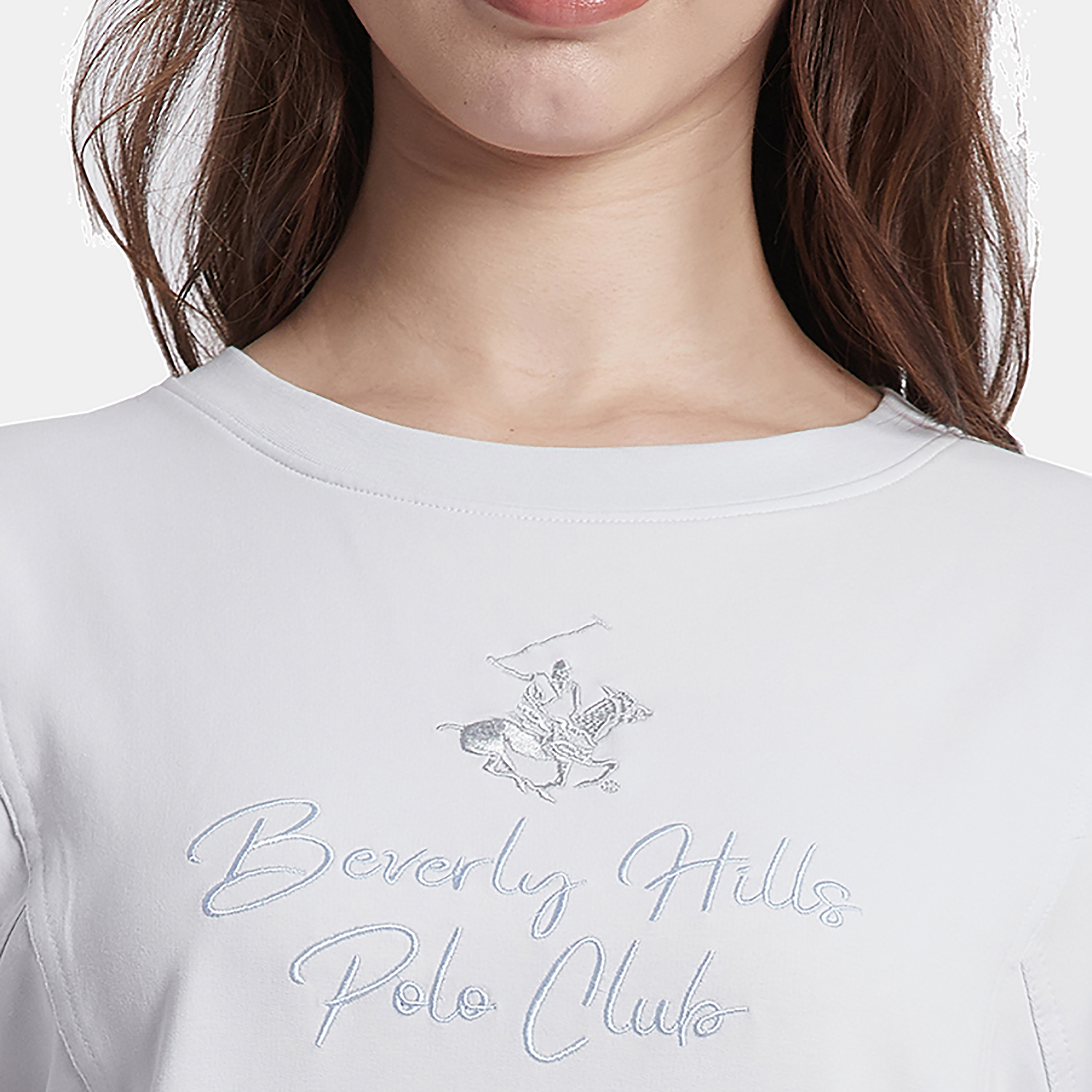 Beverly Hills Polo Club Embroidered Logo Crew Neck Knee Length T-Shirt Dress-women-clothing-dresses-image-3