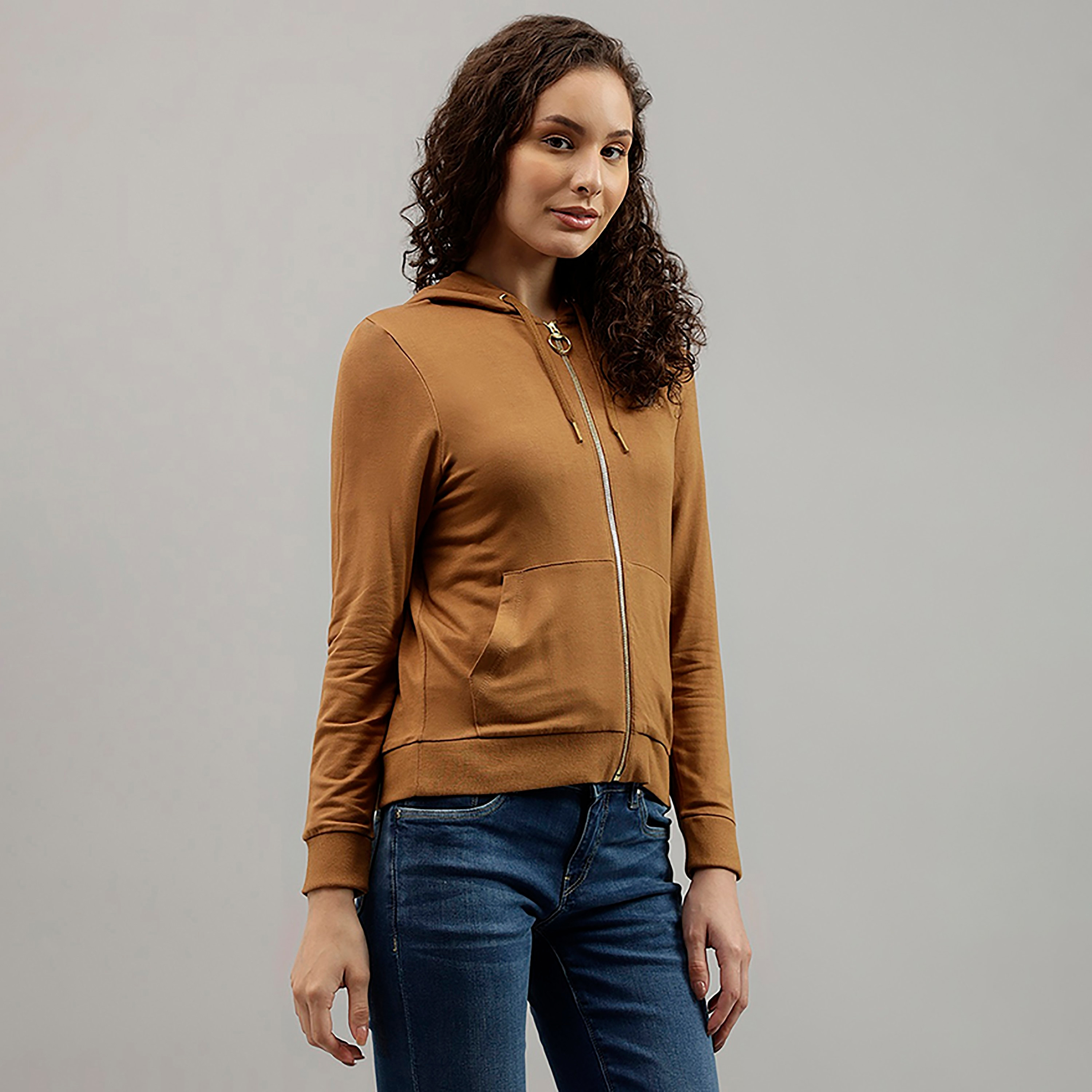 Beverly Hills Polo Club Plain Long Sleeves Zip Through Women's Hoodie-women-clothing-hoodiesandsweatshirts-hoodies-image-3