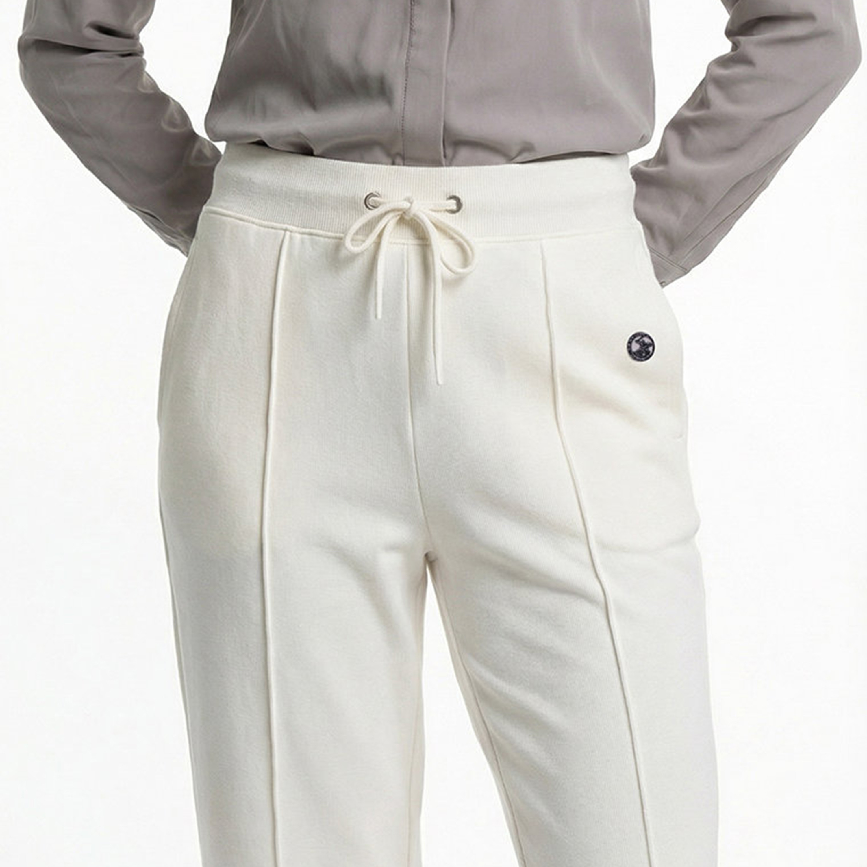 Beverly Hills Polo Club Plain High-Rise Drawstring Waist Women's Trousers-women-clothing-trousers-image-5