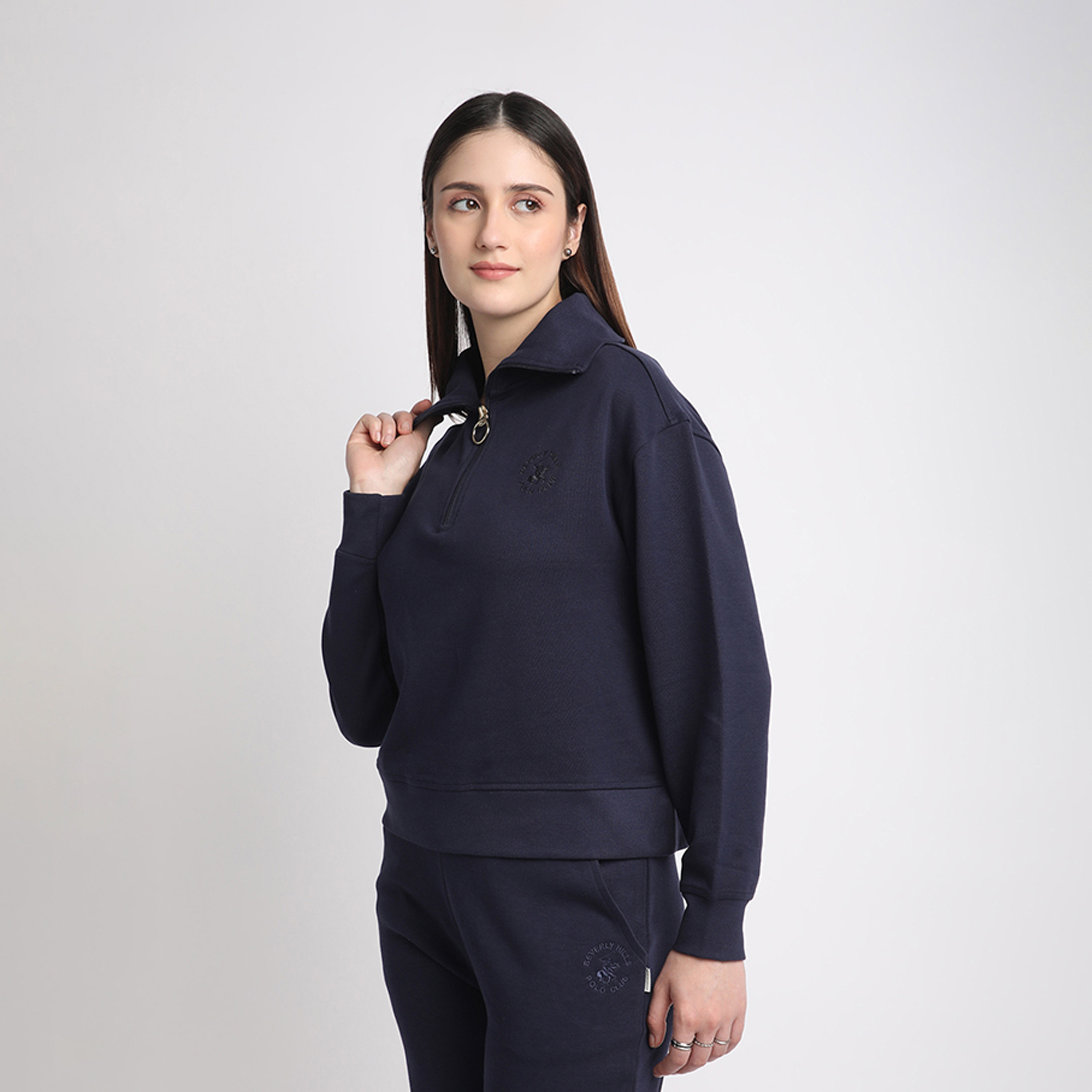 بيفرلي هيلز بولو كلوب سويت شيرت نسائي مع إغلاق نصف سحاب-women-clothing-hoodiesandsweatshirts-sweatshirts-image-6