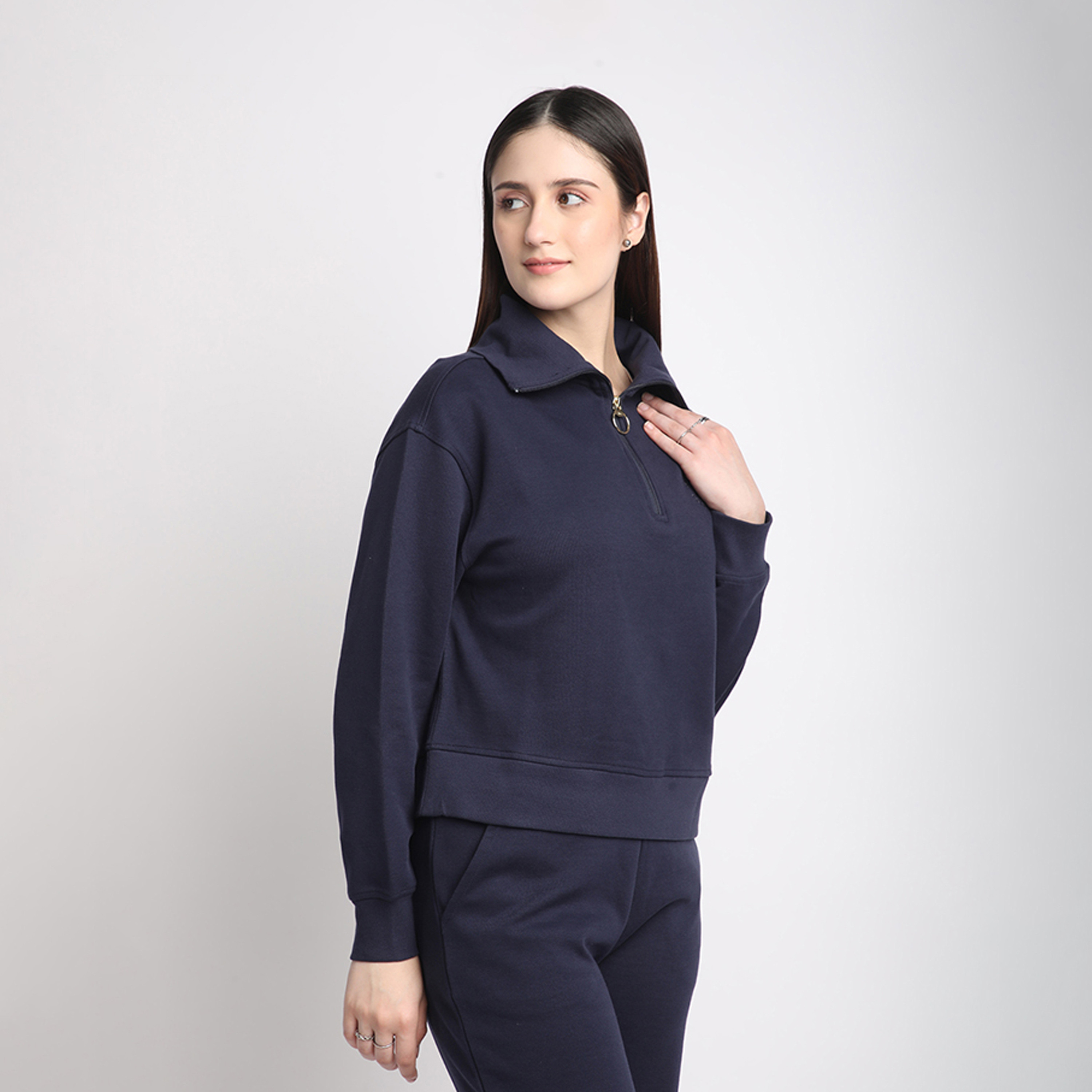 بيفرلي هيلز بولو كلوب سويت شيرت نسائي مع إغلاق نصف سحاب-women-clothing-hoodiesandsweatshirts-sweatshirts-image-7