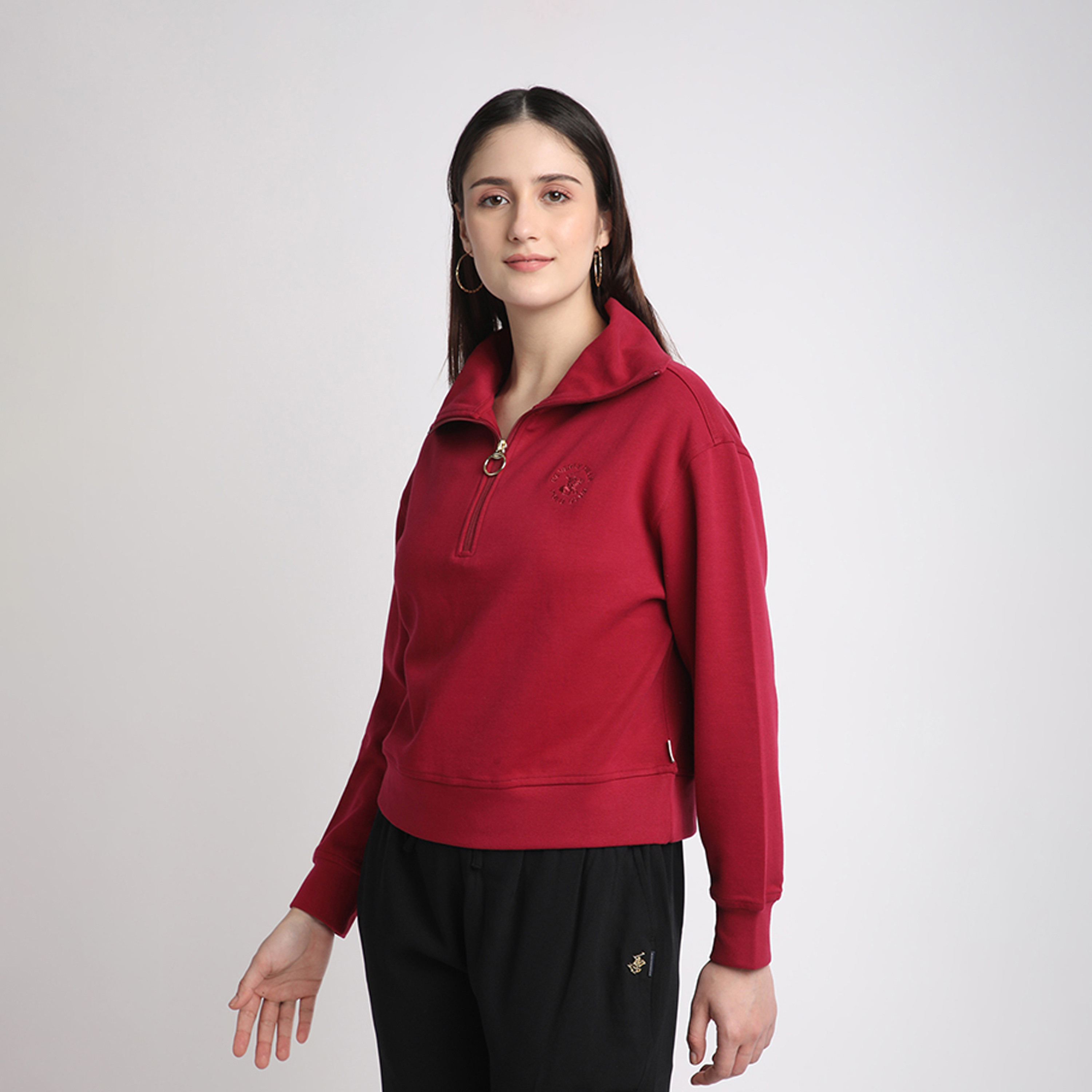 بيفرلي هيلز بولو كلوب سويت شيرت نسائي مع إغلاق نصف سحاب-women-clothing-hoodiesandsweatshirts-sweatshirts-image-2