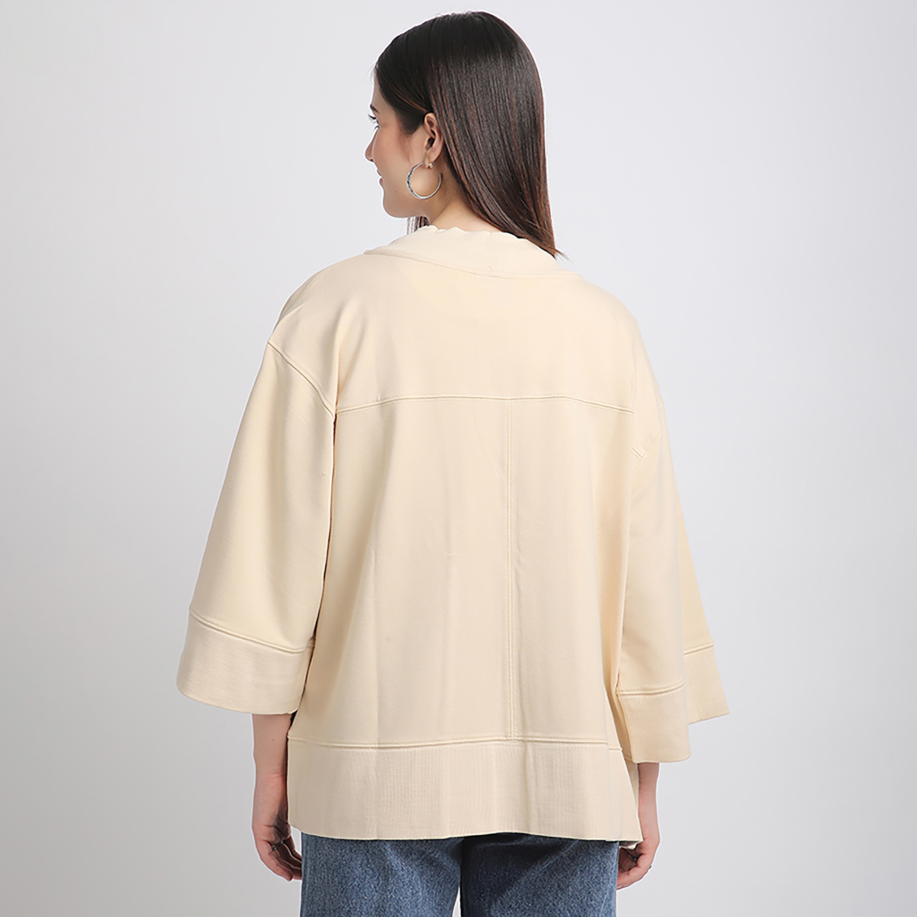 بيفرلي هيلز بولو كلوب عادي شال طية صدر السترة ثلاثة أرباع سترة المرأة-women-winterwear-cardigansandjumpers-cardigans-image-3