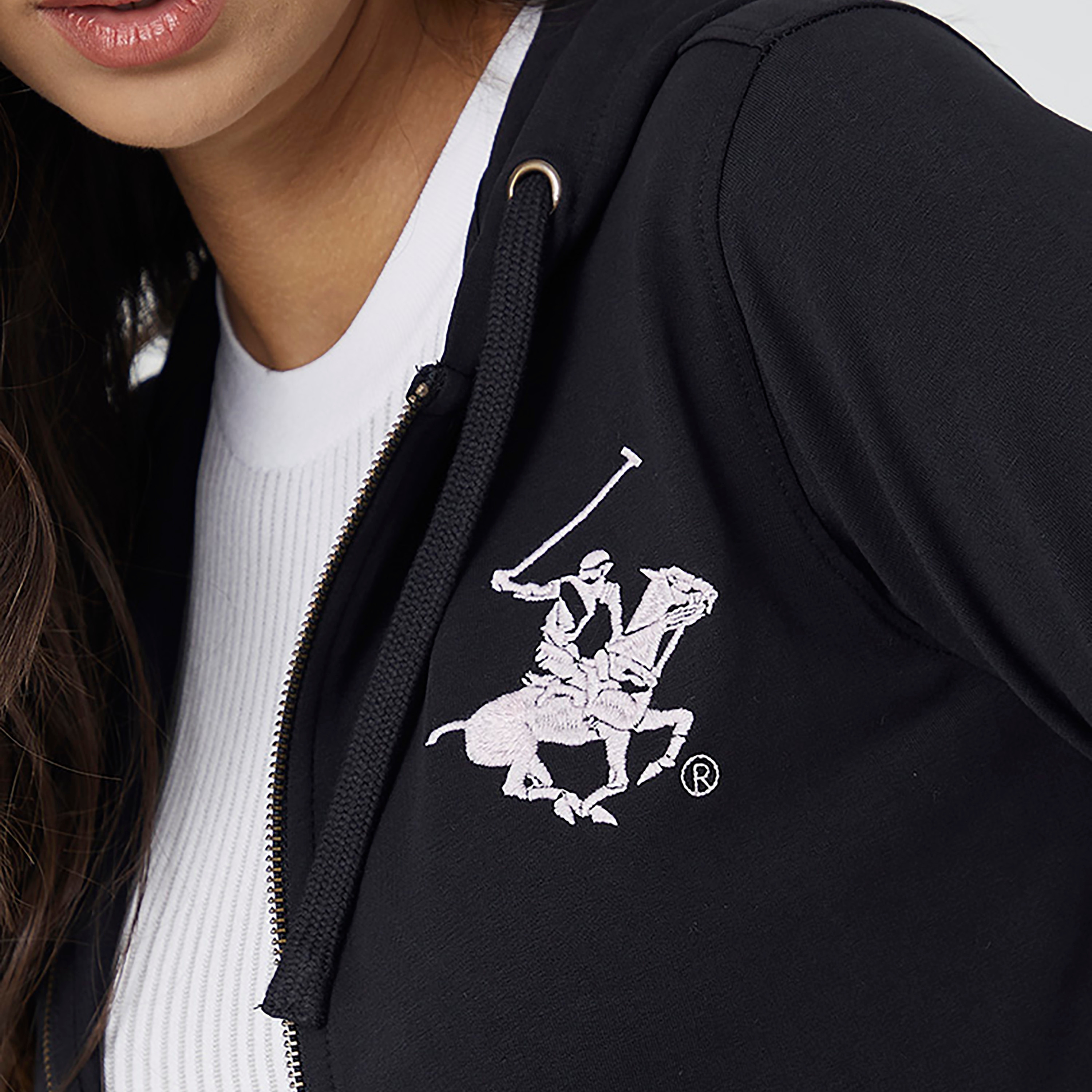 هودي بسحاب من بيفرلي هيلز بولو كلوب بشعار مع جيب منفصل بأكمام طويلة-women-clothing-hoodiesandsweatshirts-hoodies-image-10