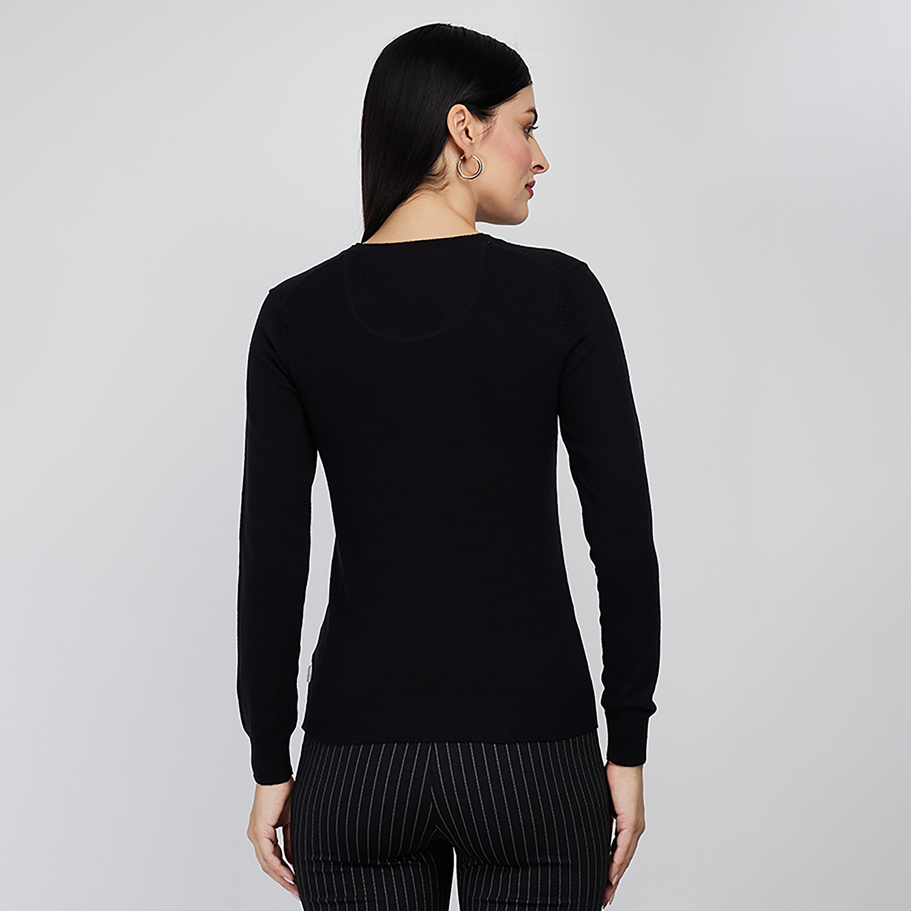 سويتر نسائي من بيفرلي هيلز بولو كلوب بياقة على شكل فى وأكمام طويلة-women-winterwear-cardigansandjumpers-jumpers-image-4
