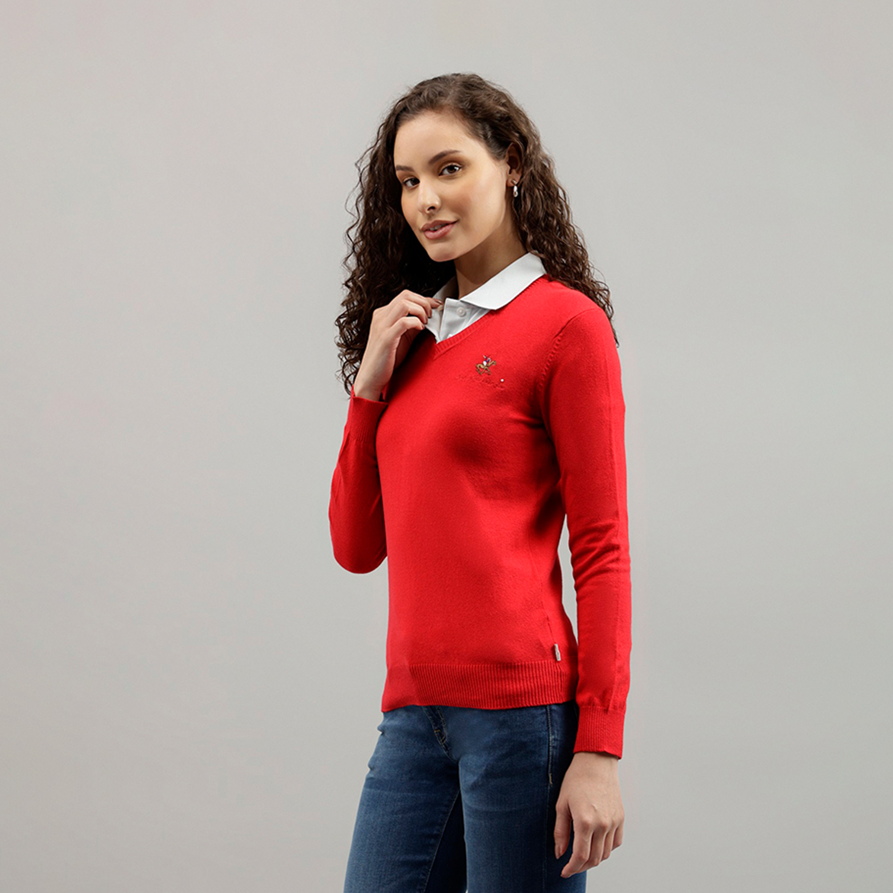 بيفرلي هيلز كلوب-  سترة المرأة الخامس الرقبة-women-clothing-cardigansandjumpers-jumpers-image-2