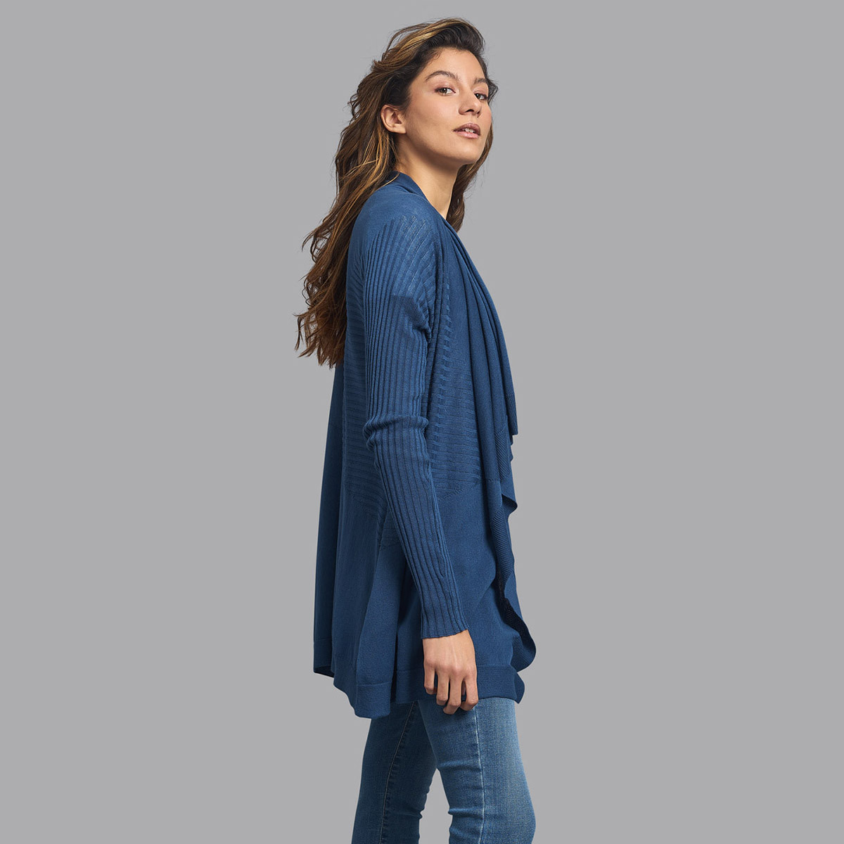 Beverly Hills Polo Club Plain Front Open Long Sleeves Shrugs-women-winterwear-cardigansandjumpers-cardigans-image-4