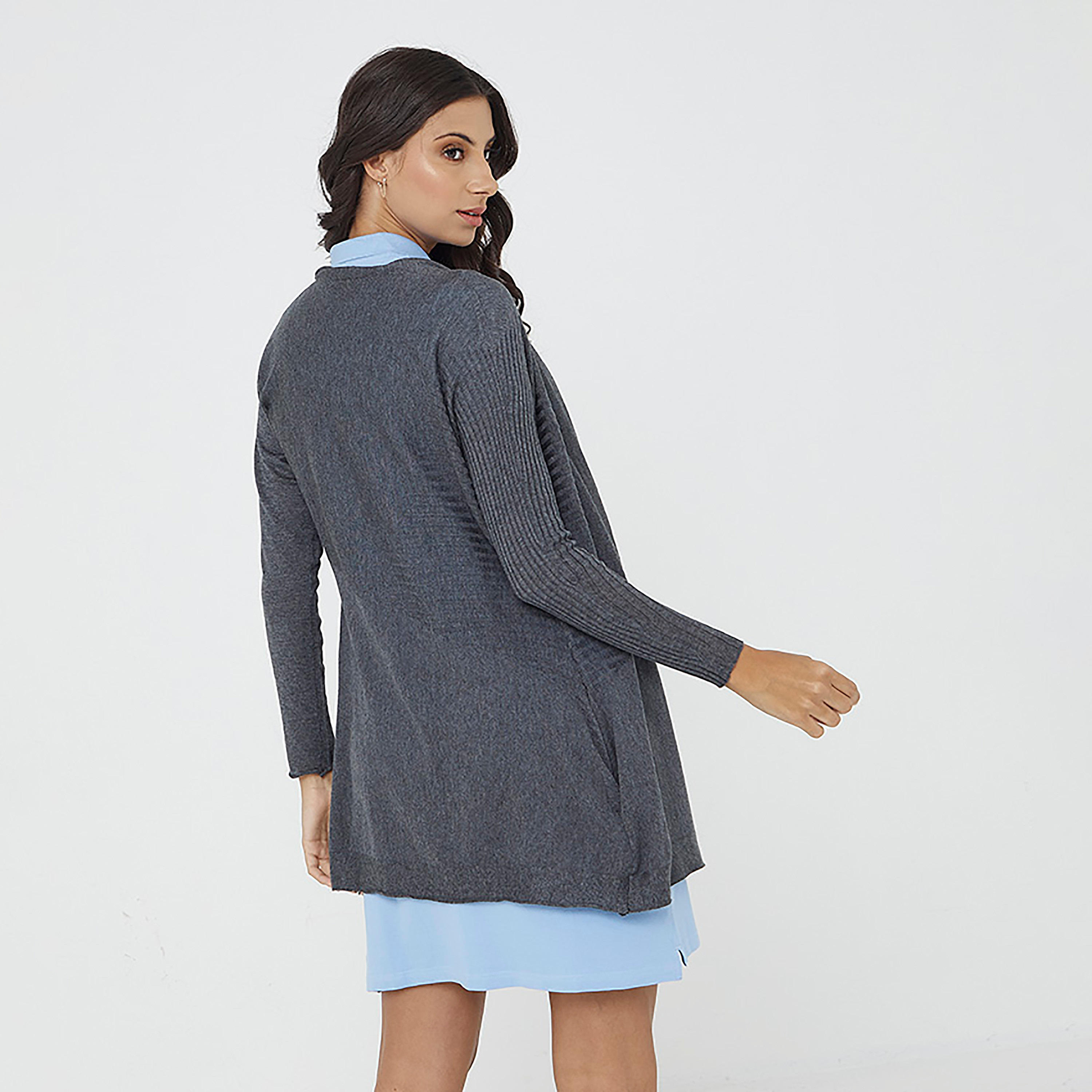 Beverly Hills Polo Club Textured Front Open Long Sleeves Cardigan-women-winterwear-cardigansandjumpers-cardigans-image-4