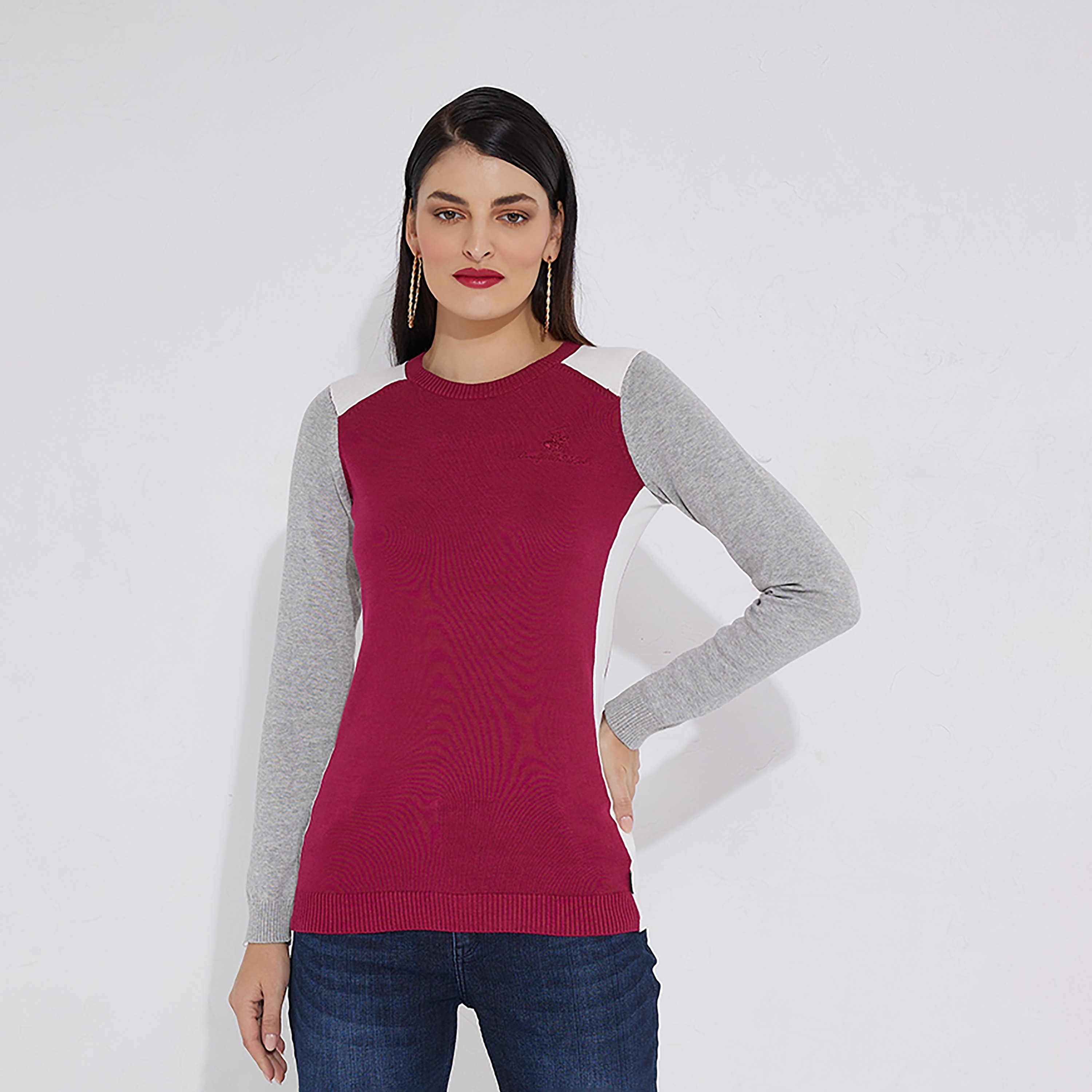 سترة بيفرلي هيلز للبولو كلوب بلوك بياقة طويلة بأكمام طويلة للسيدات-women-winterwear-cardigansandjumpers-jumpers-image-1