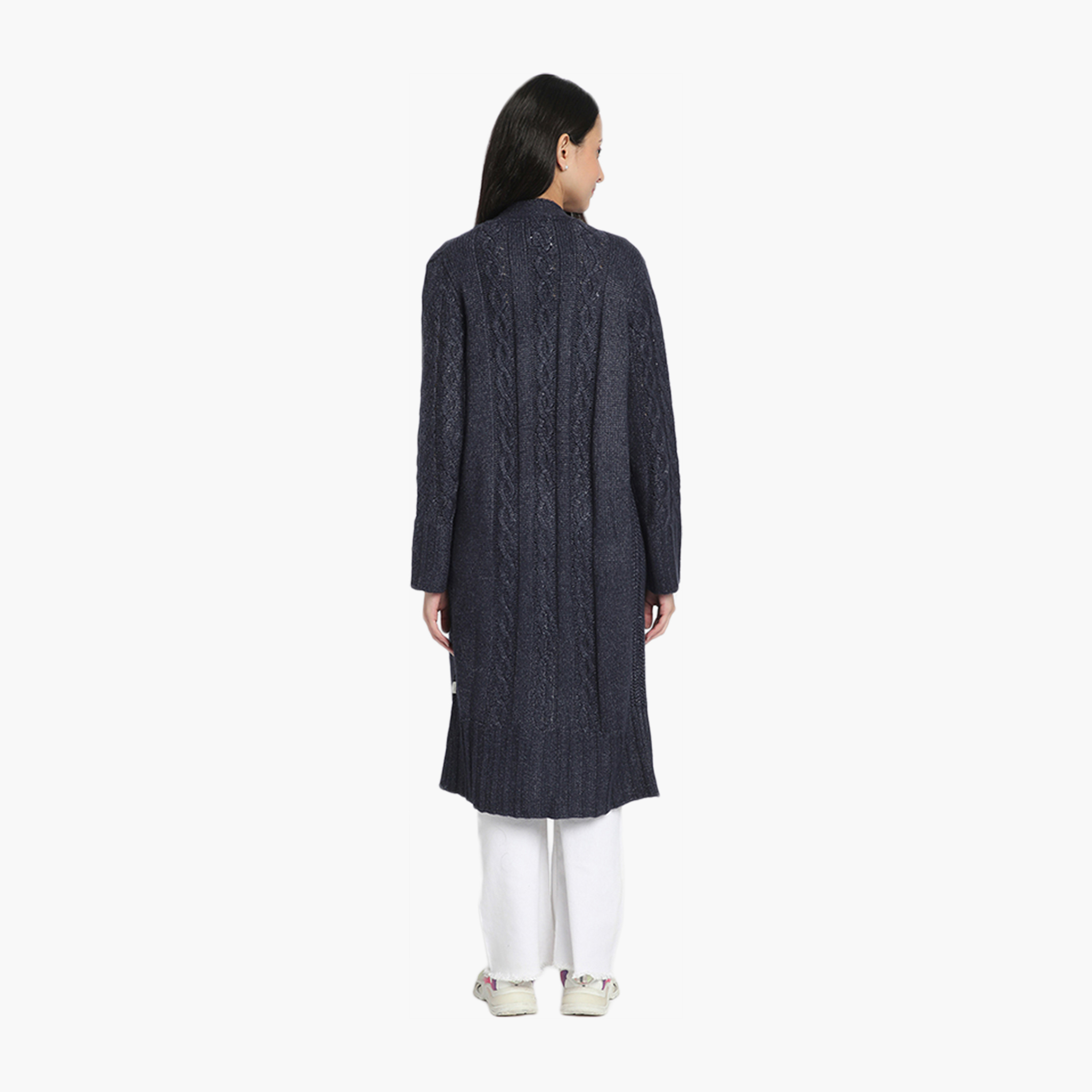 كارديجان نسائي مفتوح من الأمام محبوك بالكابل وأكمام طويلة بيفرلي هيلز بولو كلوب-women-winterwear-cardigansandjumpers-cardigans-image-4