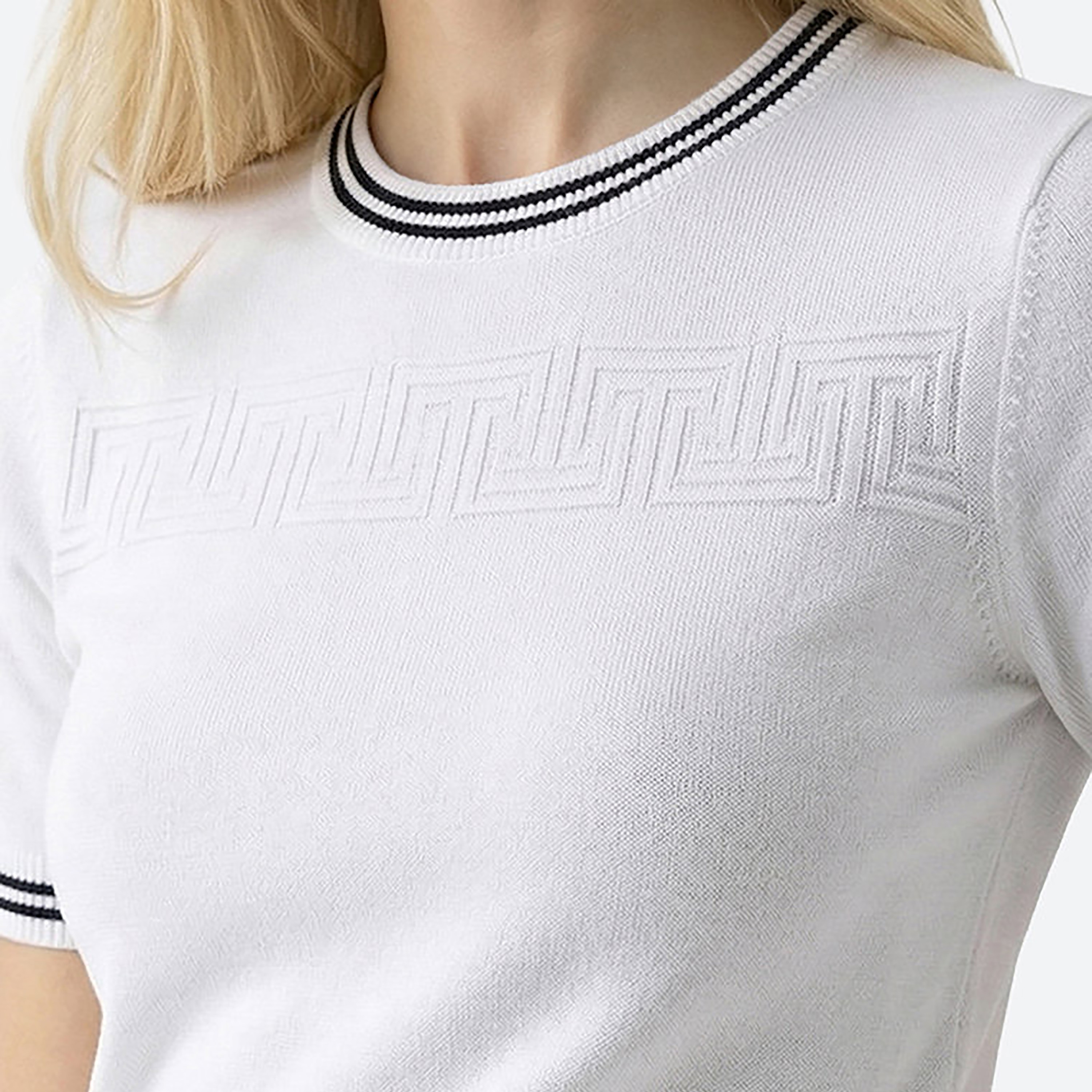 Beverly Hills Polo Club Textured Crew Neck Short Sleeves Women's T-Shirt-women-clothing-tshirts-image-4