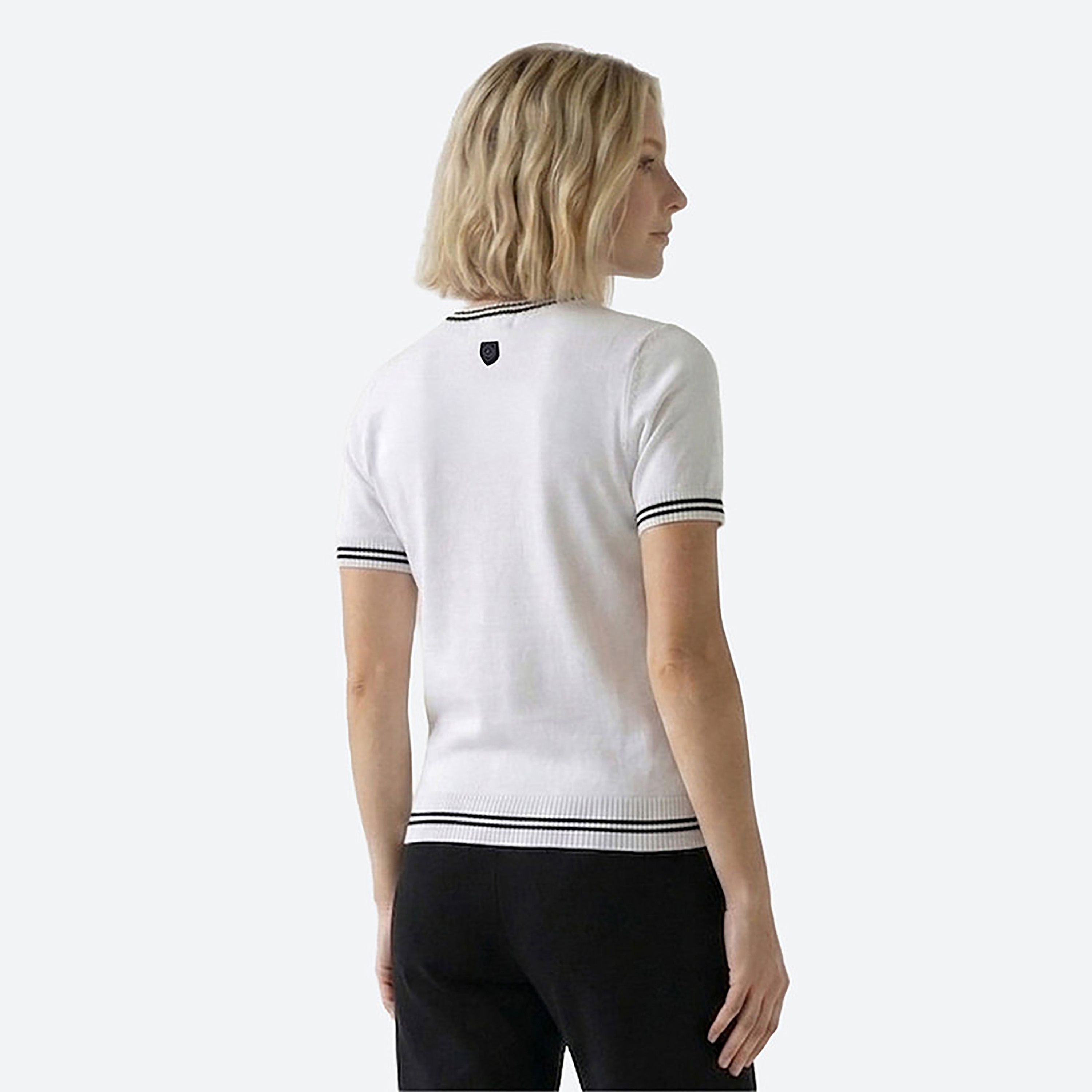 Beverly Hills Polo Club Textured Crew Neck Short Sleeves Women's T-Shirt-women-clothing-tshirts-image-5