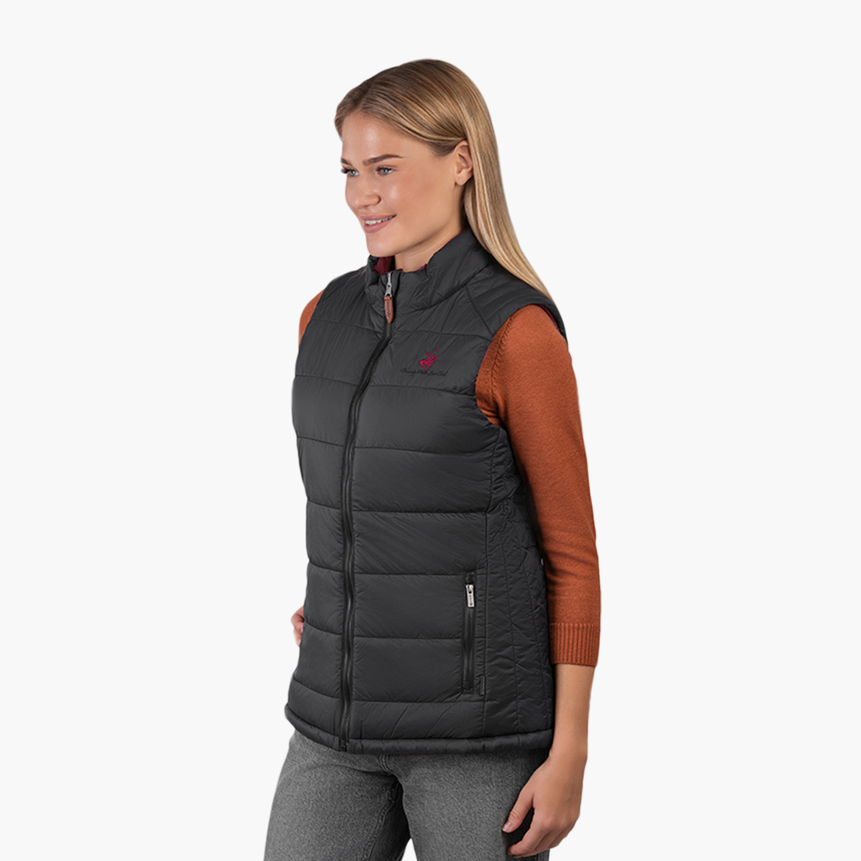جاكيت جيليه نسائي سادة برقبة عالية وبدون أكمام بيفرلي هيلز بولو كلوب-women-winterwear-coatsandjackets-jackets-image-6