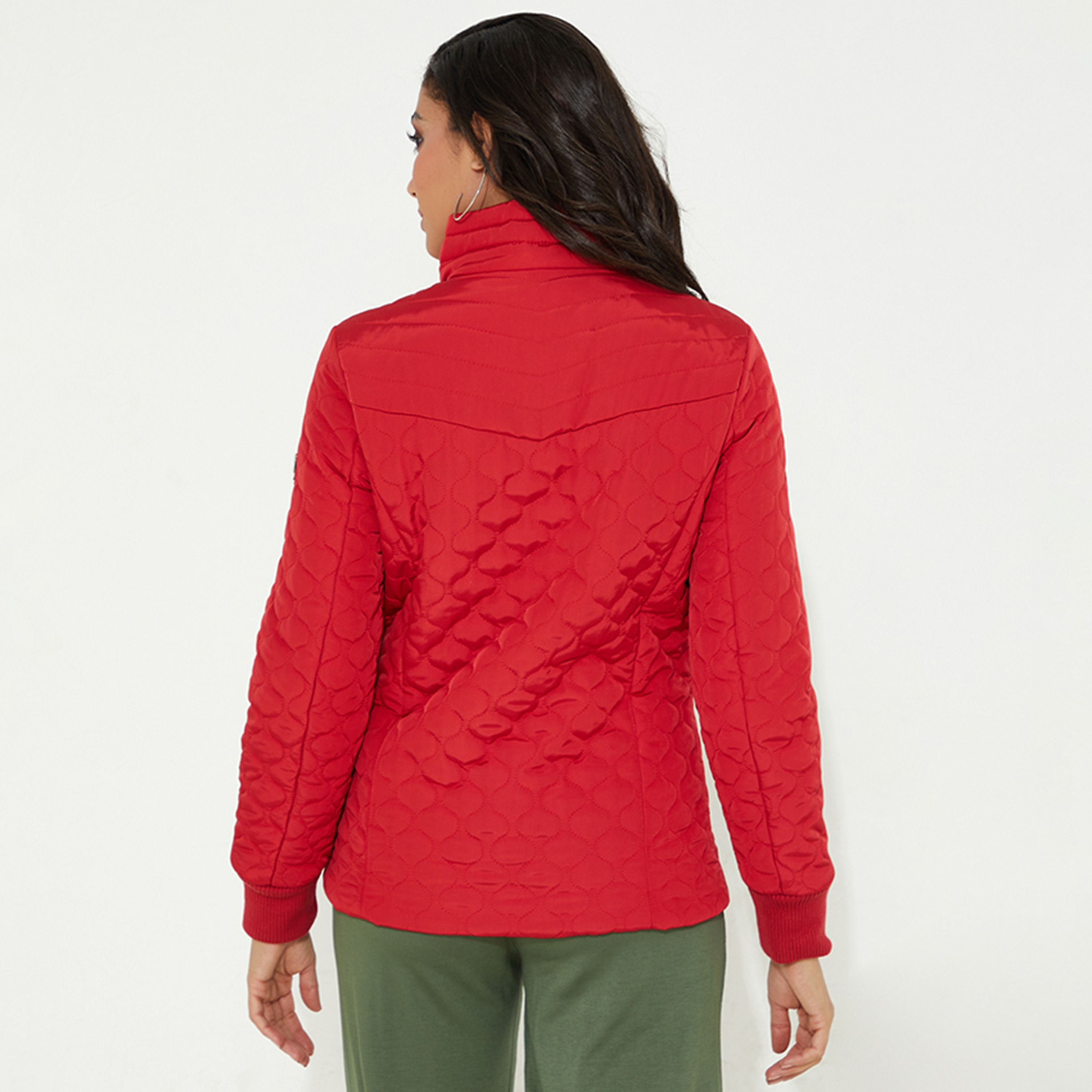 Beverly Hills Polo Club Women's Textured High Neck Bomber Jacket-PROMO_CP_BHPC_101125-image-4
