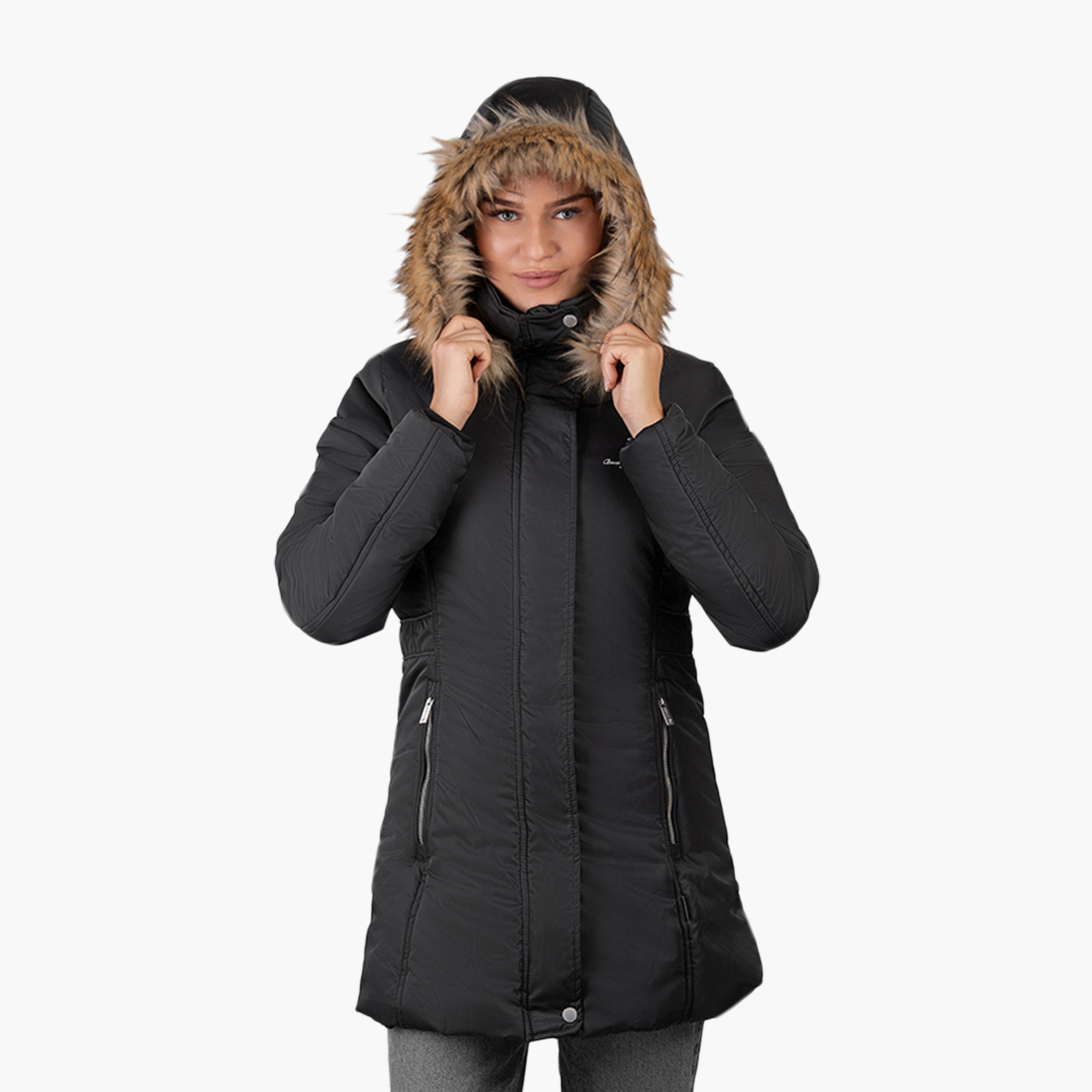 Beverly Hills Polo Club Plain Hooded Neck Long Sleeves Women's Parka Jacket-women-clothing-coatsandjackets-jackets-image-1
