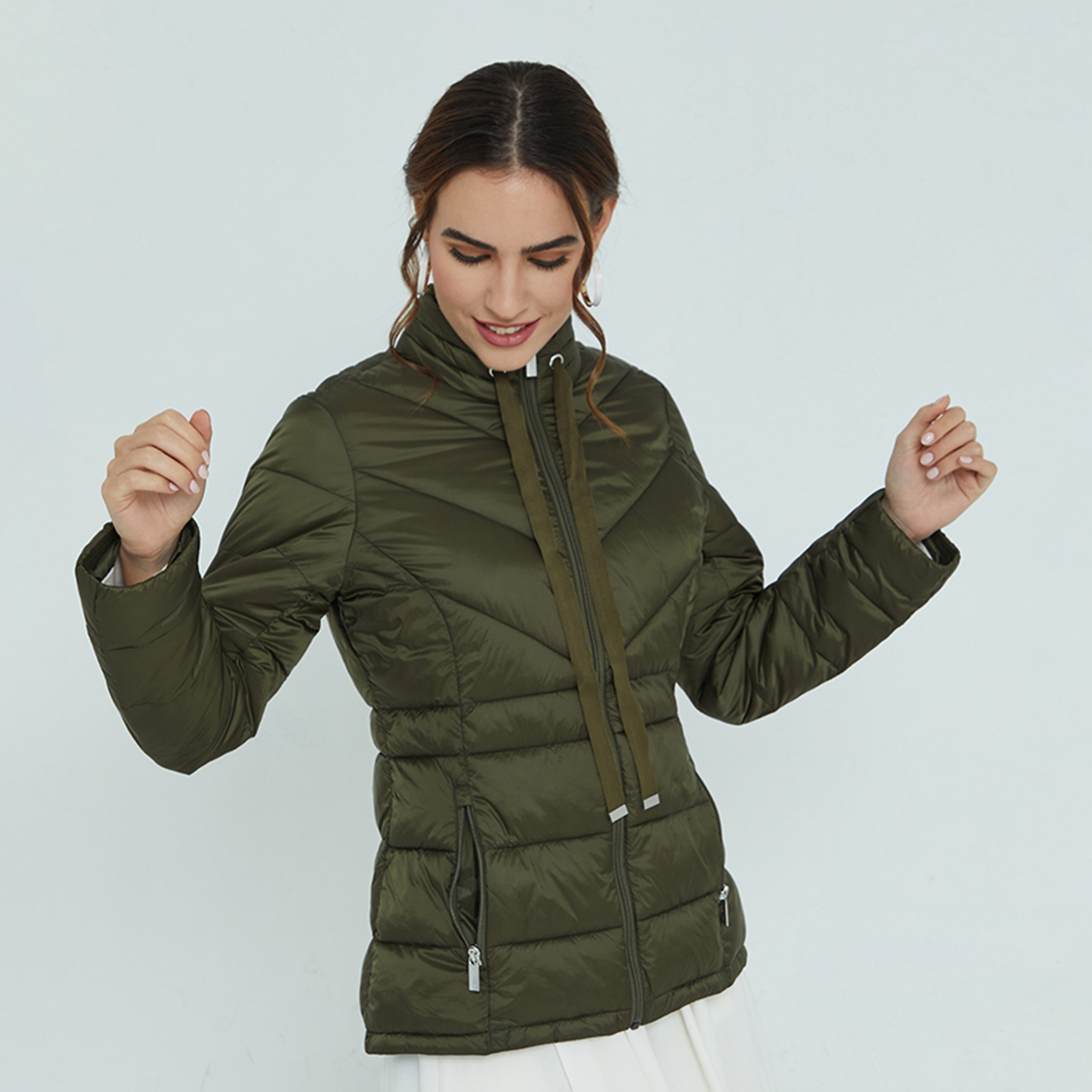 Beverly Hills Polo Club Quilted High Neck Long Sleeves Women's Puffer Jacket-women-winterwear-coatsandjackets-jackets-image-1